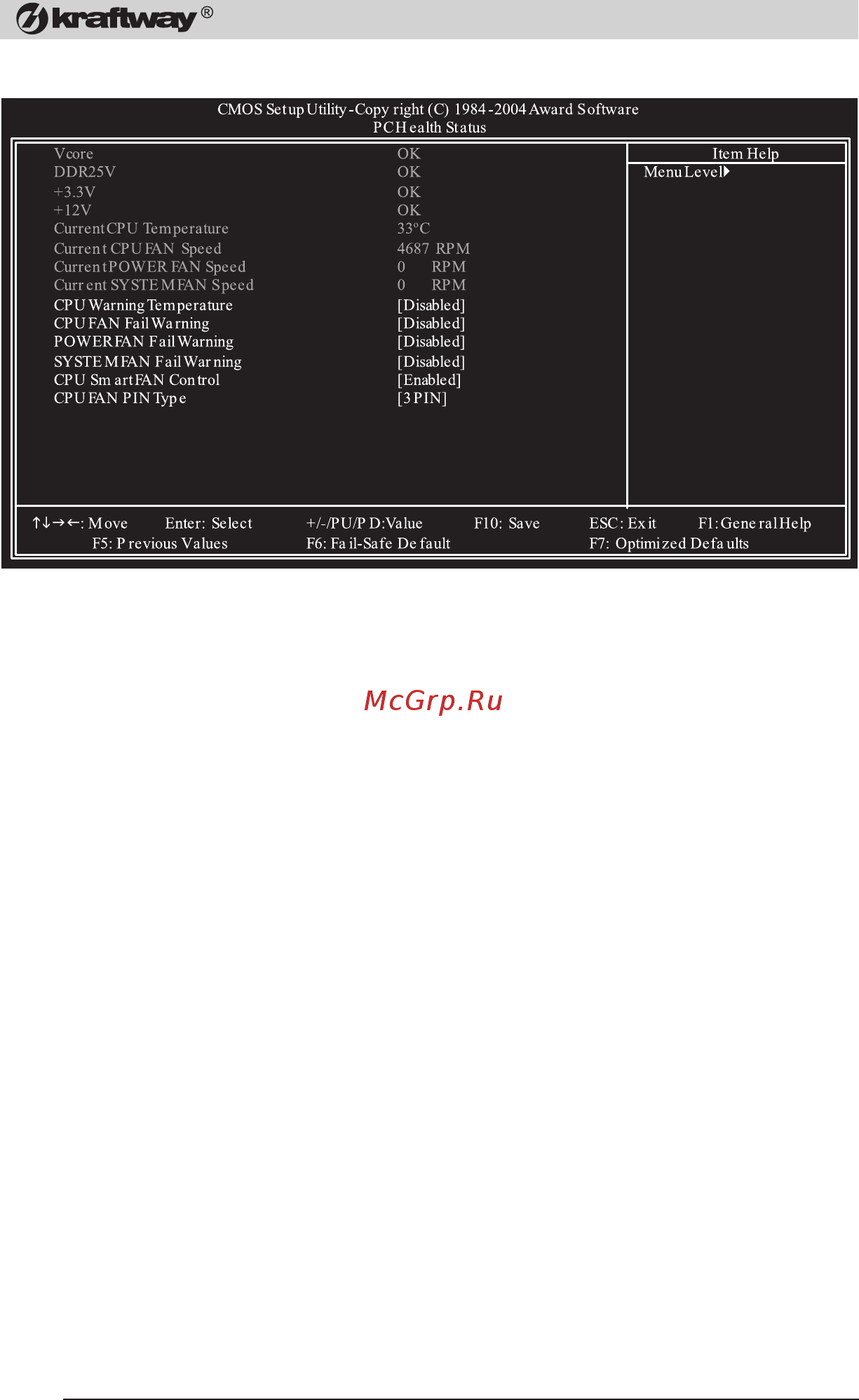 Kraftway PD3210/200/DRW [40/76] Достижении которой будет выдано предупреждение