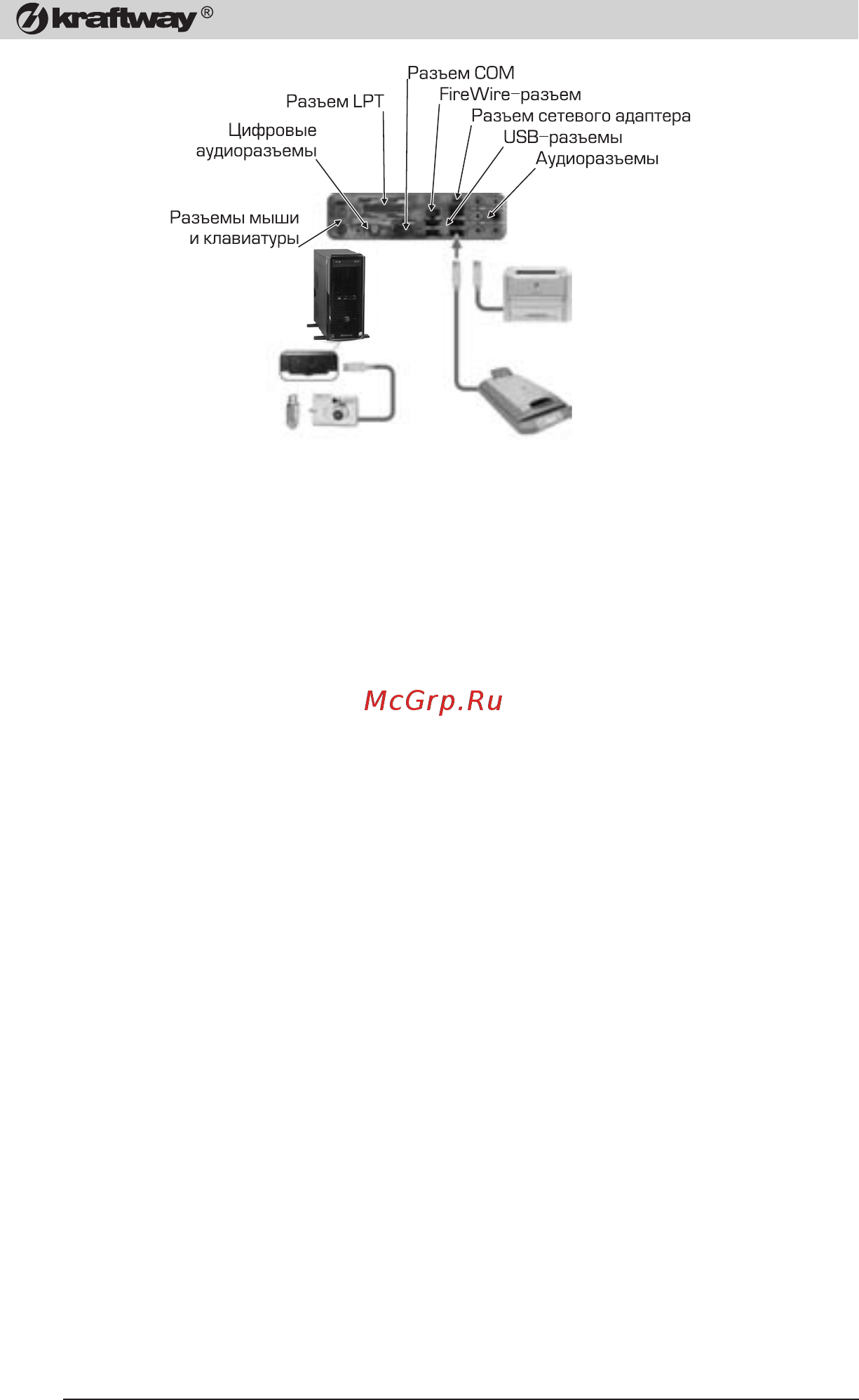 Kraftway E216010/80/Vista [54/76] Подключение устройств с параллельным интерфейсом