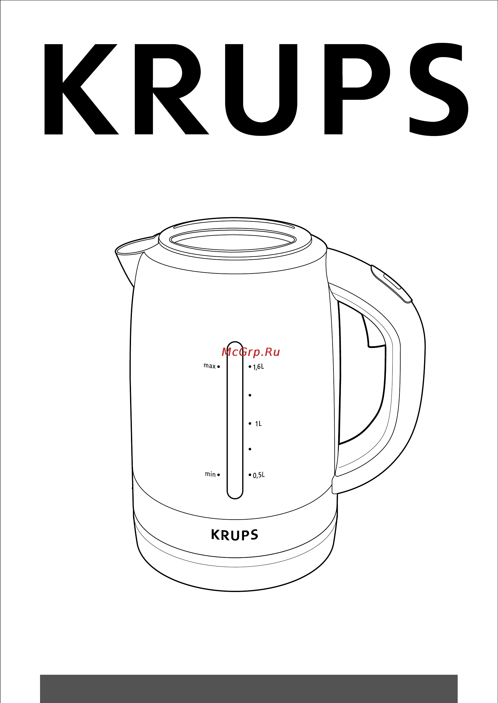 Krups FLF34W Инструкция по эксплуатации онлайн
