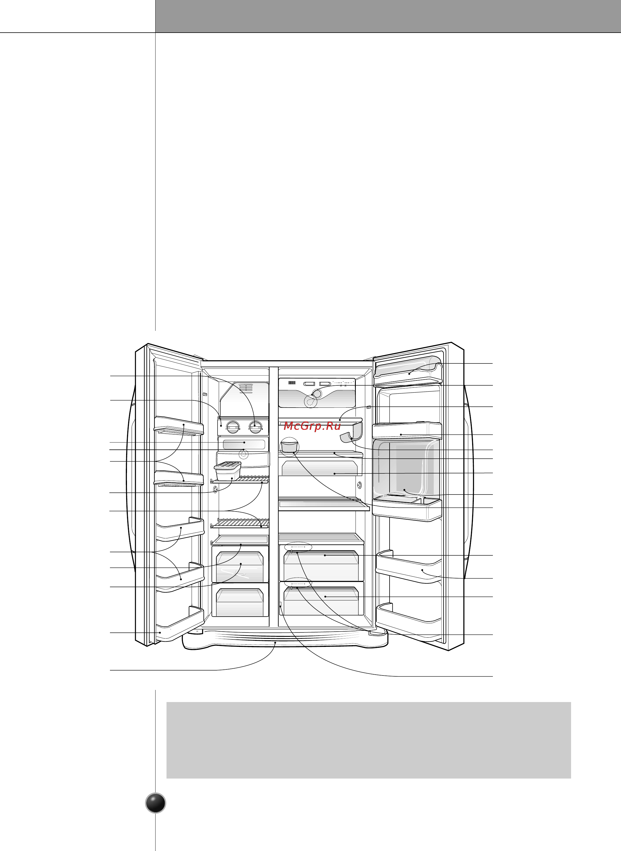 LG GR-B197 DVCA [4/21] Основные части холодильника