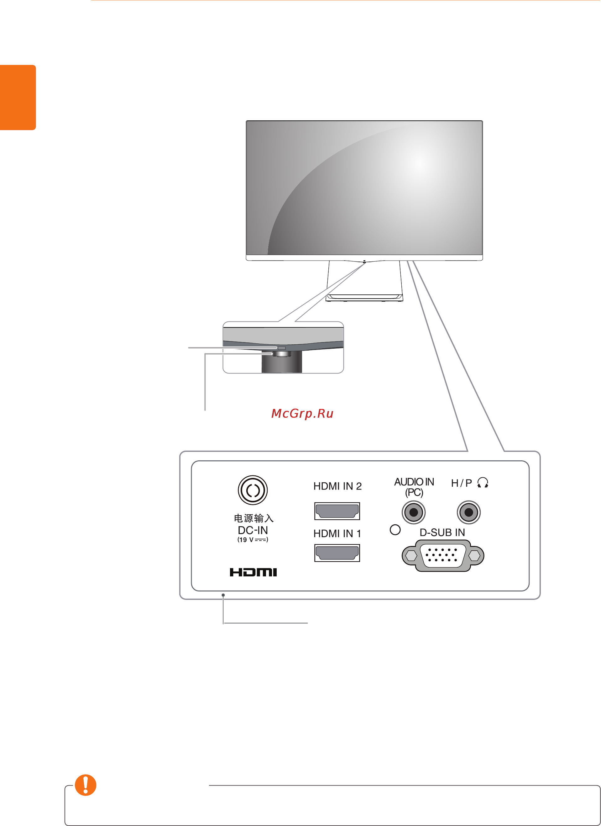 LG 24MP77HM-P [6/39] Составляющие и кнопки
