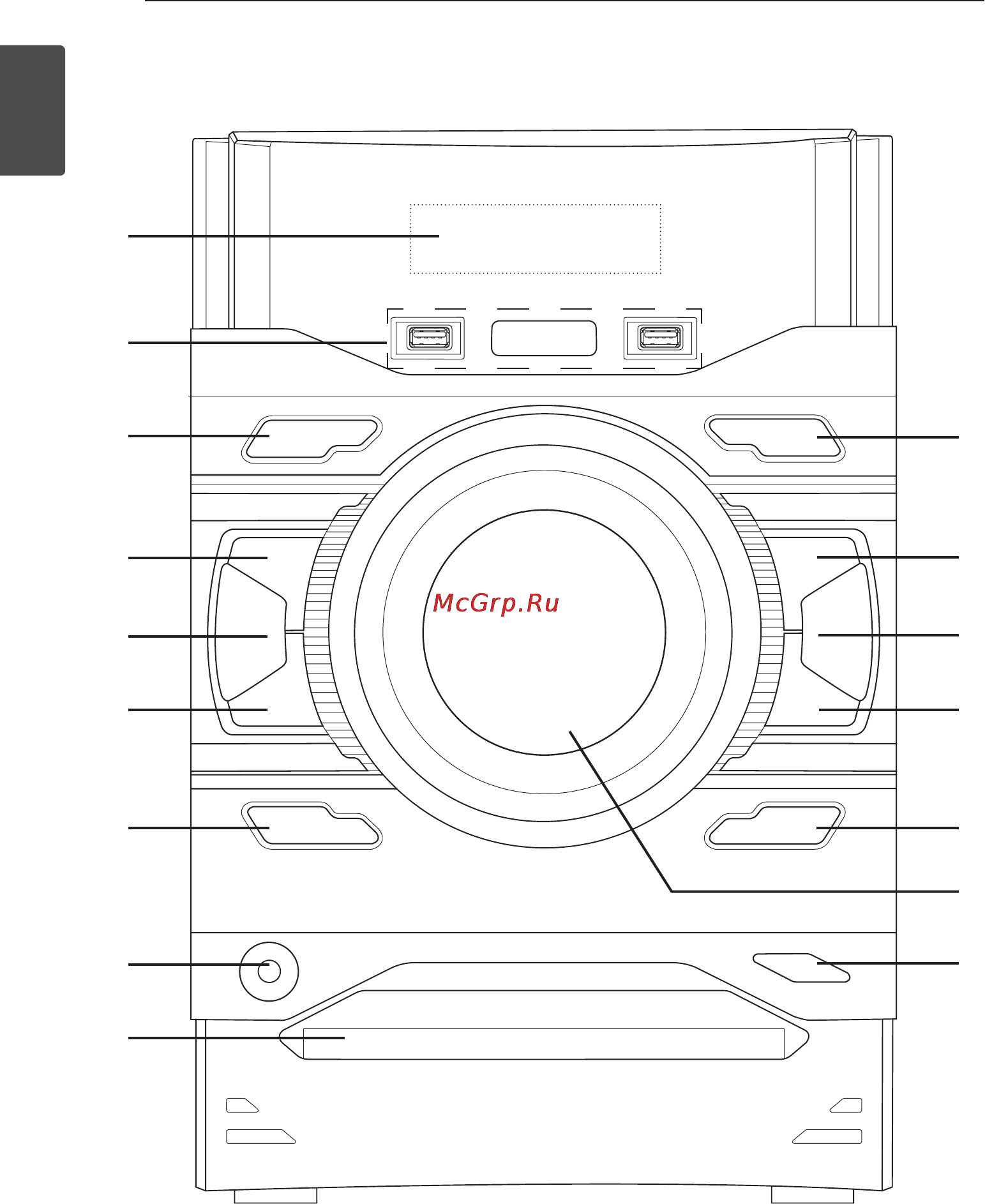 LG CM4450 [12/36] Передняя панель