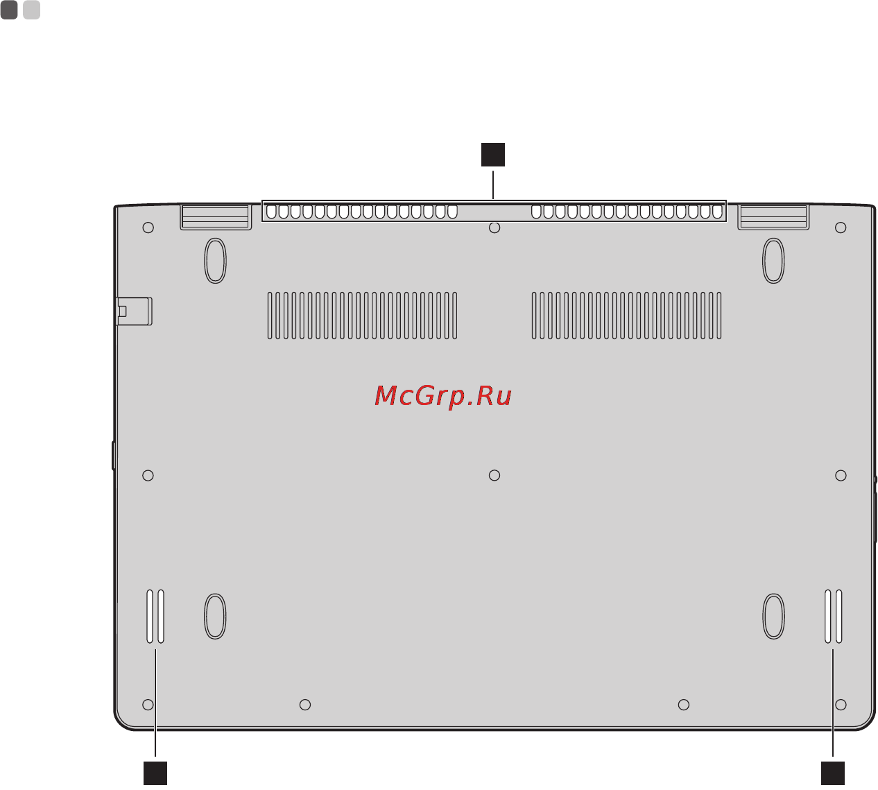 Lenovo Yoga 500 14 (80N400V3RK) [22/43] Вид снизу