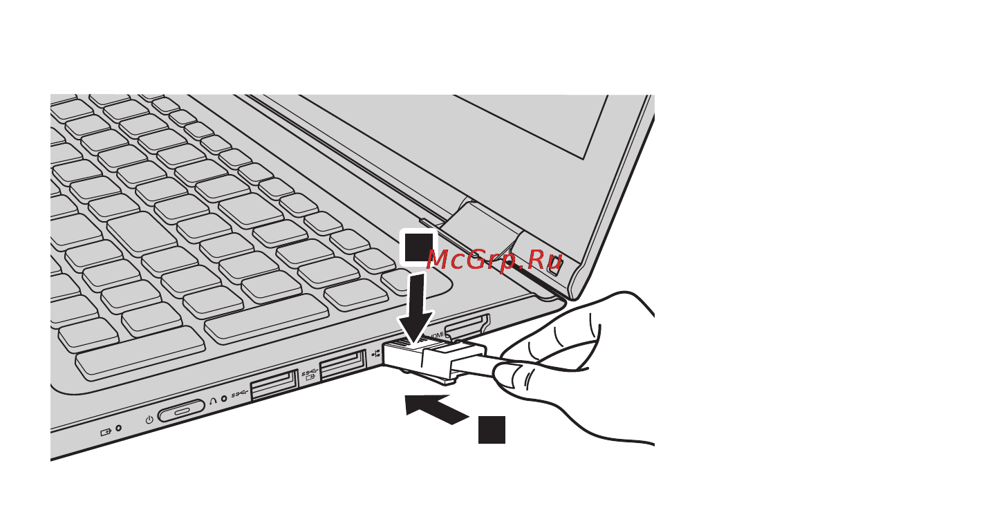 Lenovo Yoga 500 14 (80N400SSRK) [21/43] Подключение сетевых кабелей