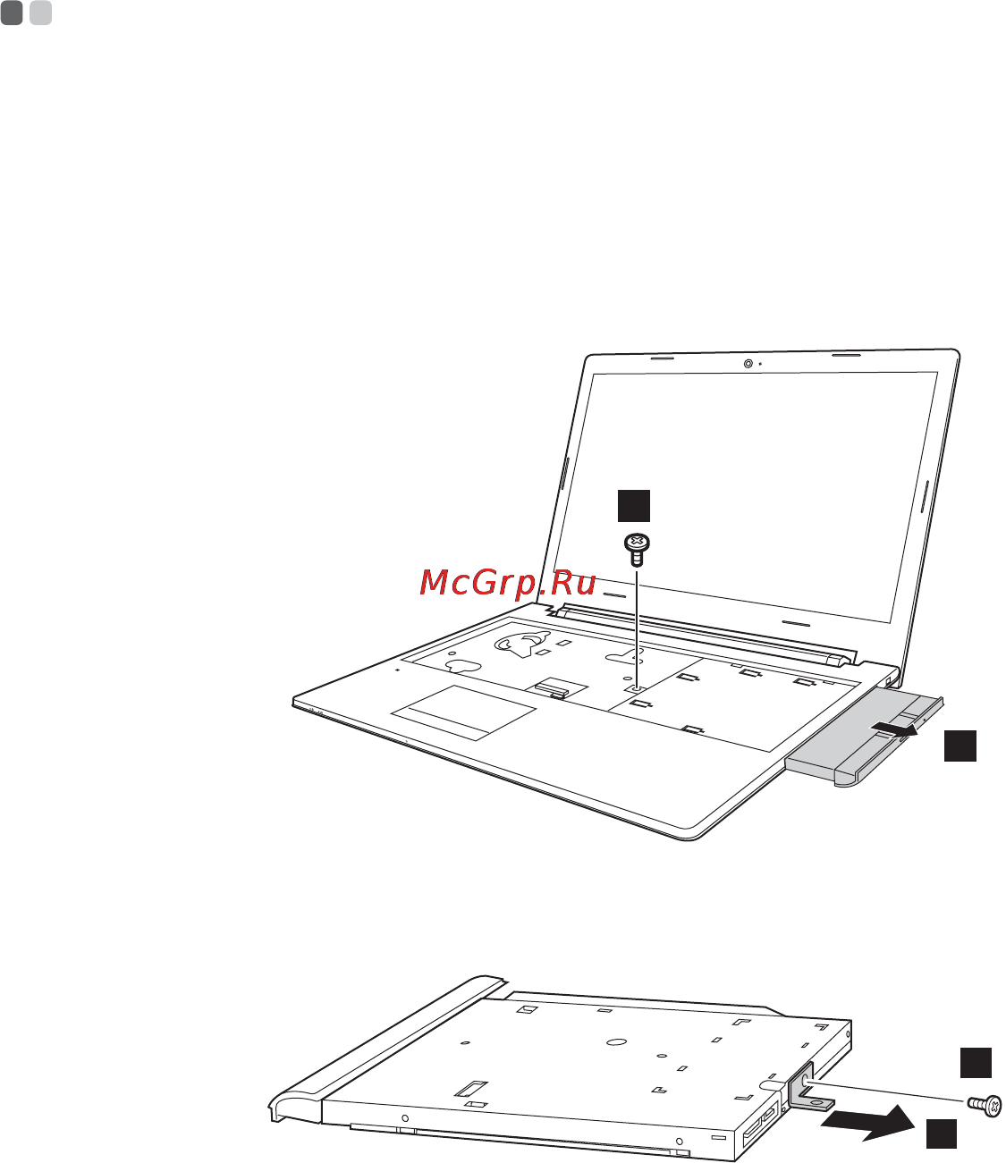 Lenovo Ideapad 100-15 (80MJ002ERK) [26/29] Снятие оптического привода
