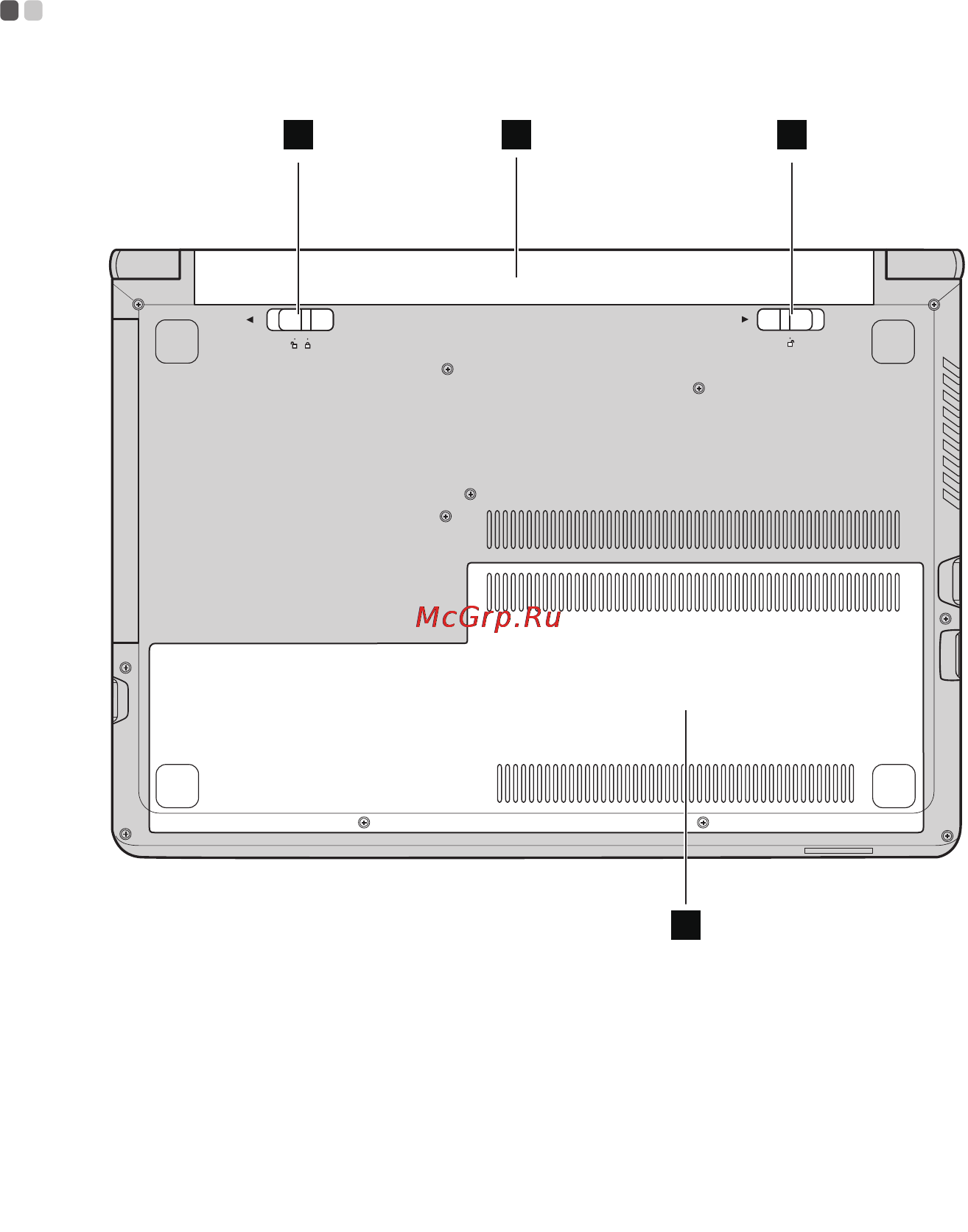 Lenovo IdeaPad B5030 (59443401) [20/52] Вид снизу