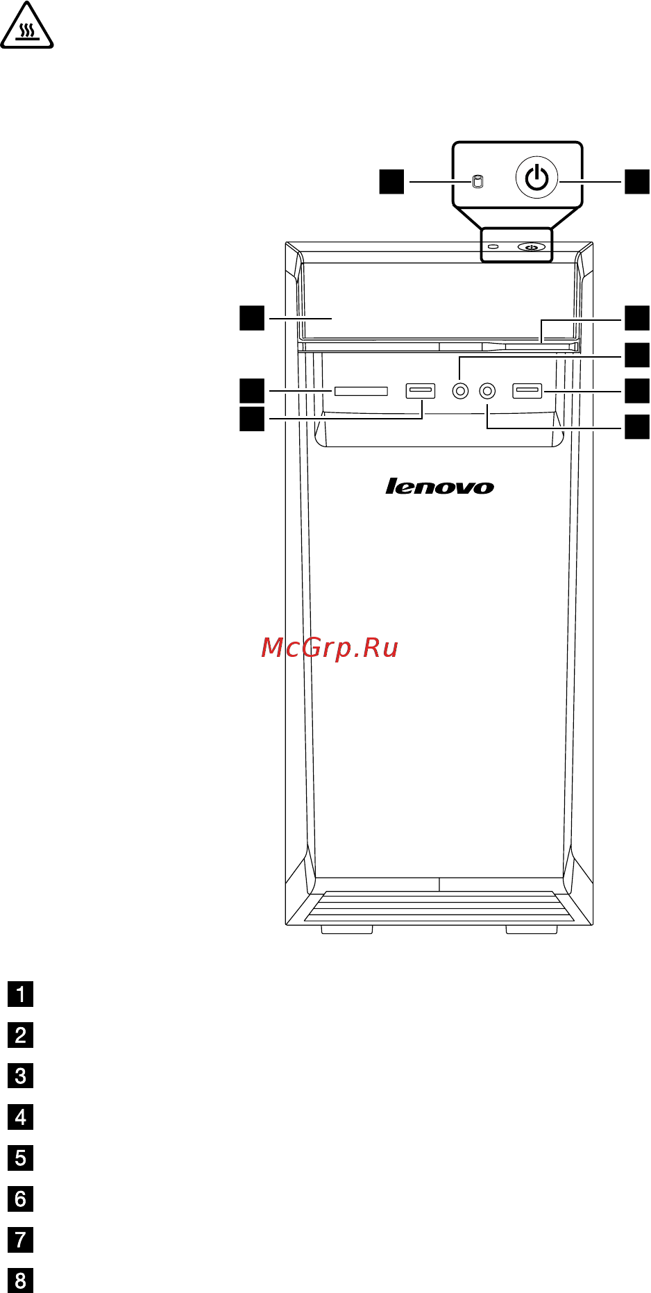 Lenovo H50-50 MT  (90B7002PRS) [7/63] Вид корпуса спереди