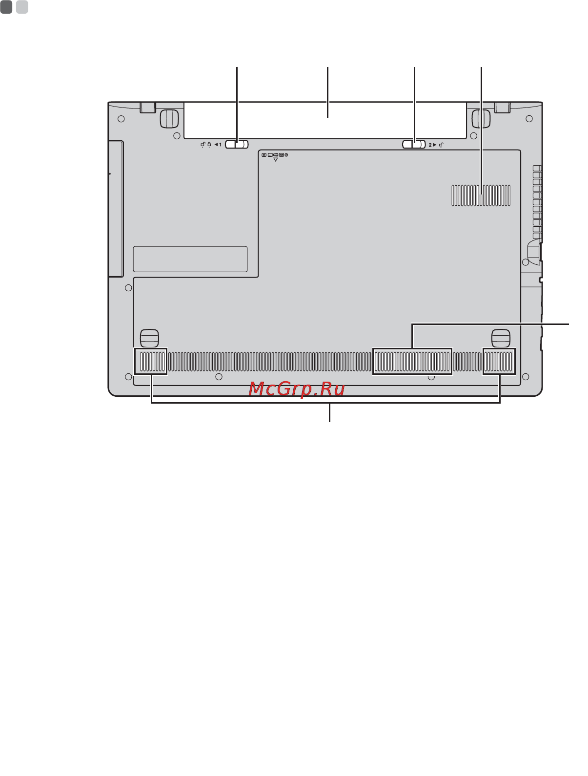 Lenovo IdeaPad G7070 (80HW003TRK) [18/56] Вид снизу