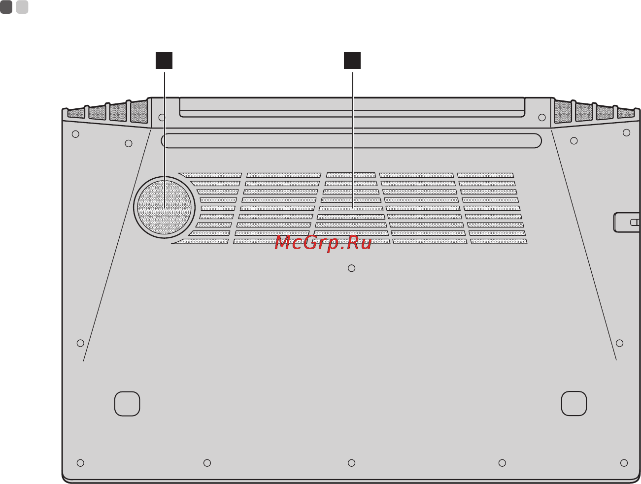 Lenovo IdeaPad Y7070 (80DU002URK) [15/33] Вид снизу