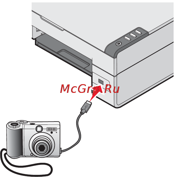 Lexmark X2470 [32/74] Использование pictbridge совместимой цифровой камеры для управления печатью фотографий