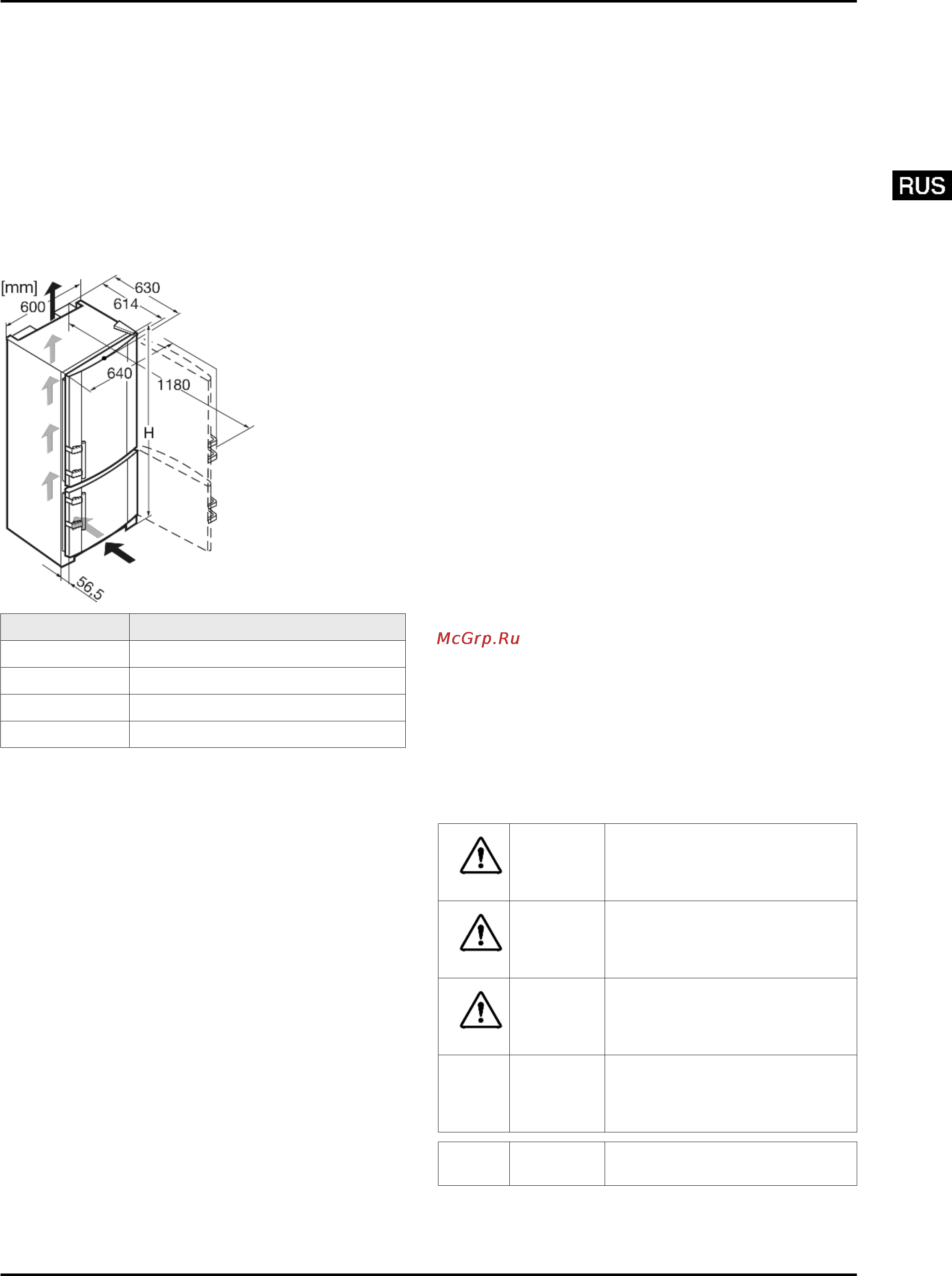 Liebherr CUN esf 3513-21 [3/12] Габариты для установки