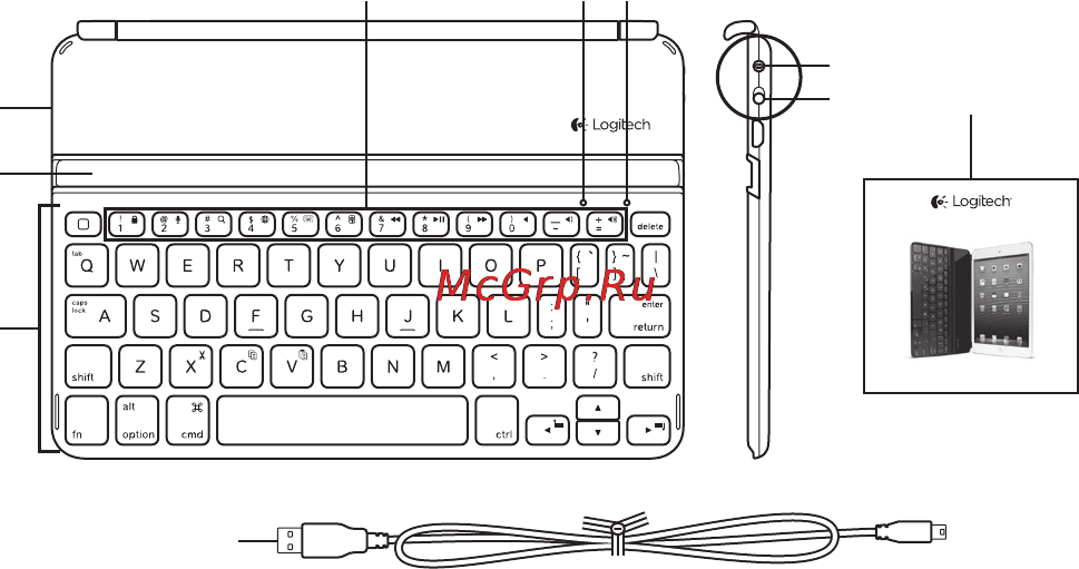 Logitech Ultrathin Keyboard Cover Mini Black (920-005033) [3/10] Знакомство с продуктом