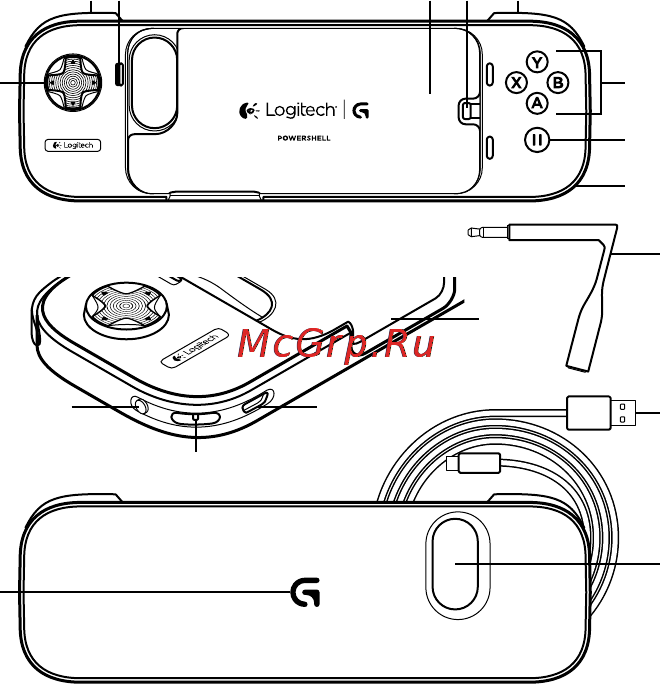 Logitech PowerShell Controller (940-000153) Инструкция по эксплуатации онлайн [2/10] 135301