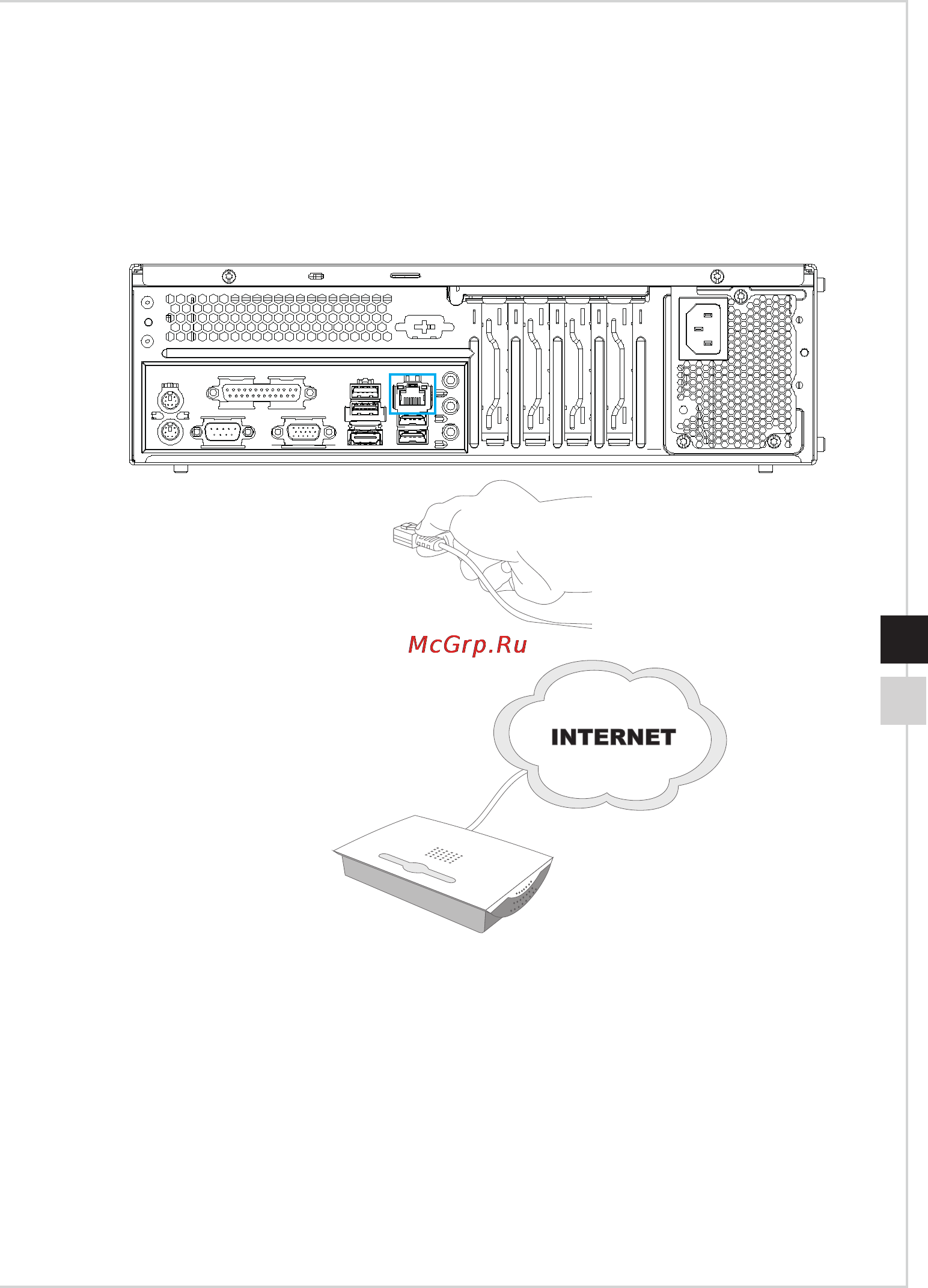 MSI ProBox130 2M-031XRU [25/52] Подключение сетевого устройства