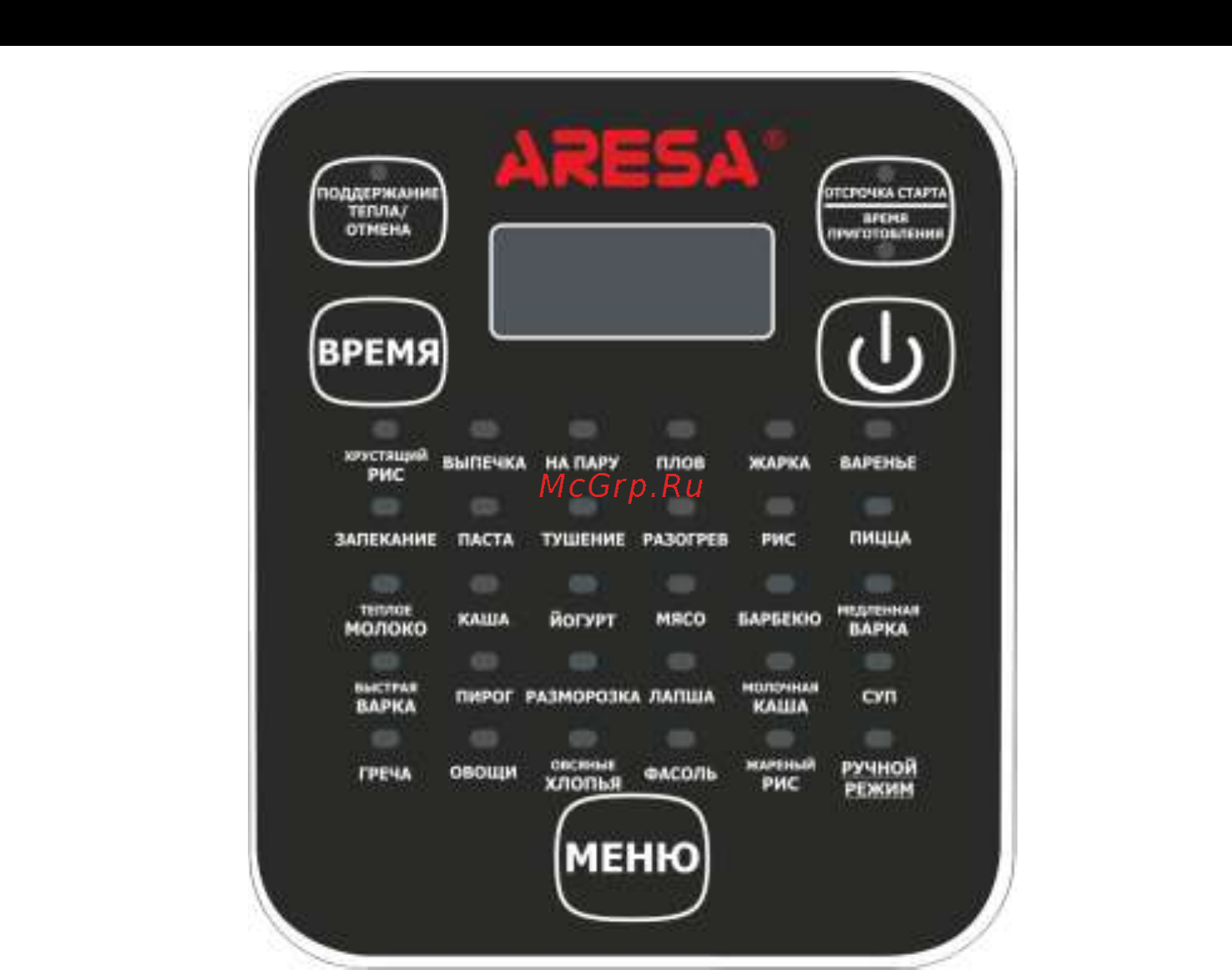 Aresa AR-2005 (MC-924) [6/12] Панель управления