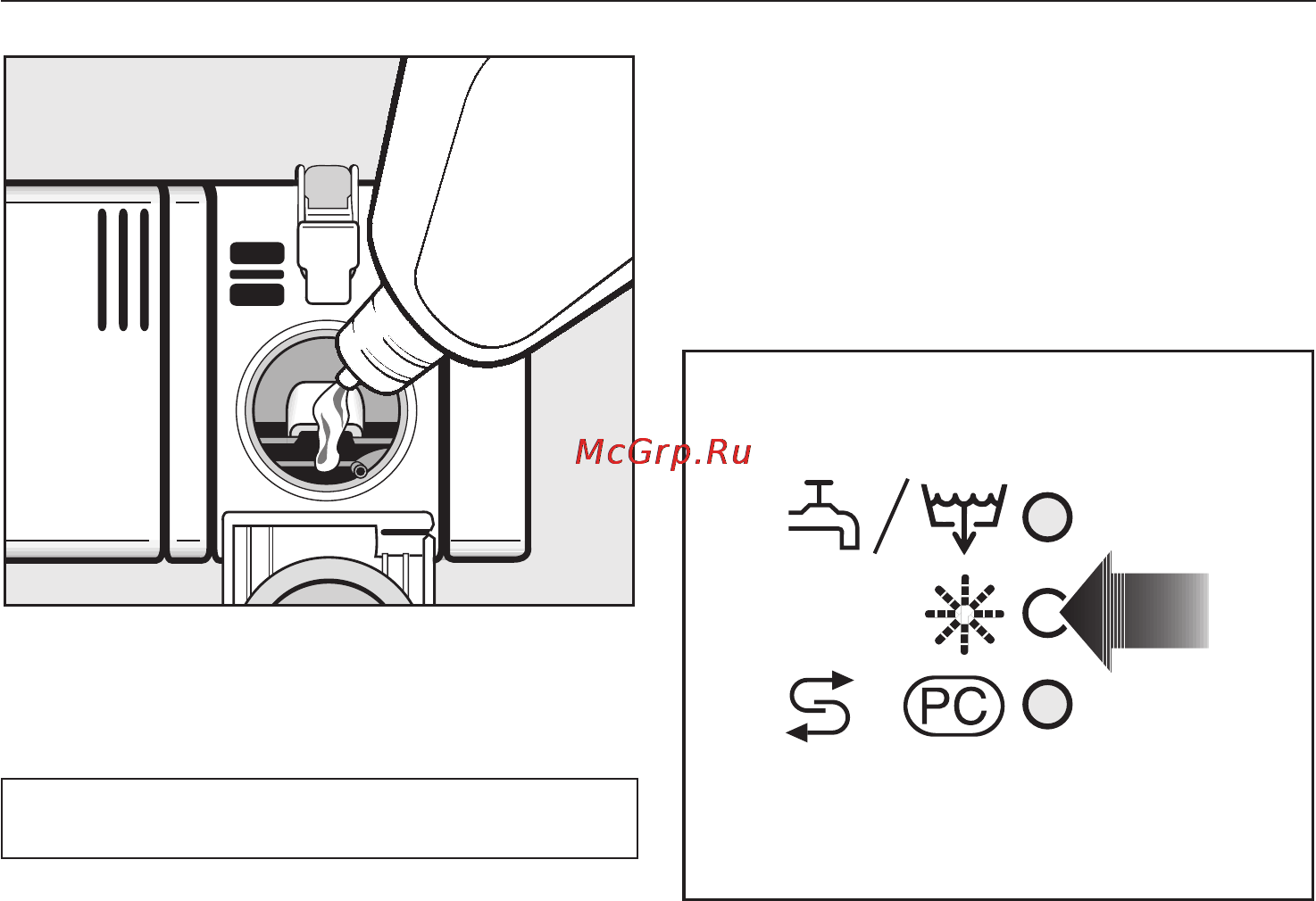 Miele G 1171 Vi [21/60] Èíäèêàòîð íåäîñòàòêà îïîëàñêèâàòåëÿ h 21