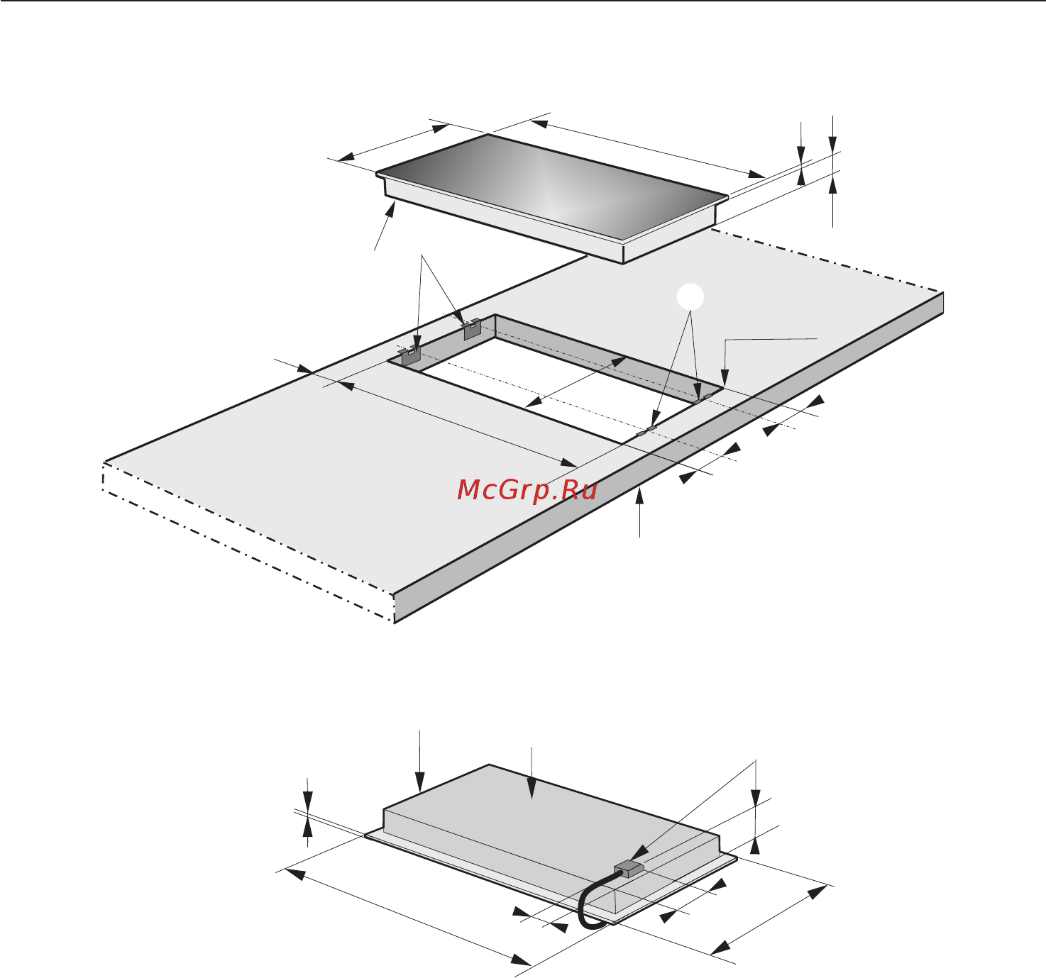Miele KM411 [10/20] Размеры прибора