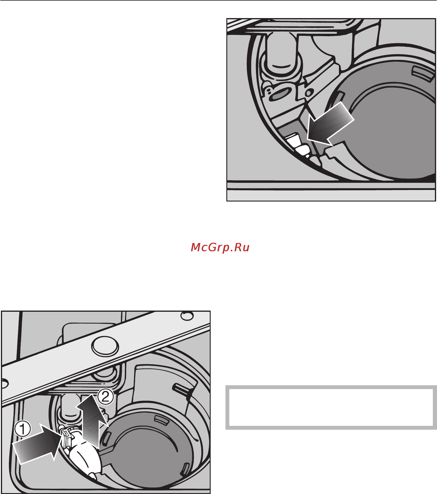Miele G 1344 SCi [59/72] Èñòêà ñëèâíîãî íàñîñà è îáðàòíîãî êëàïàíà 59