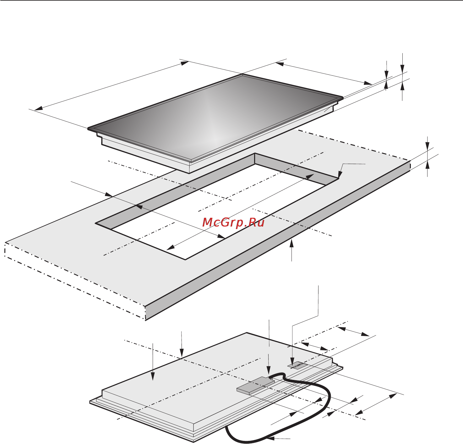 Miele KM5959 [71/88] Варочные панели с рамой скошенным краем