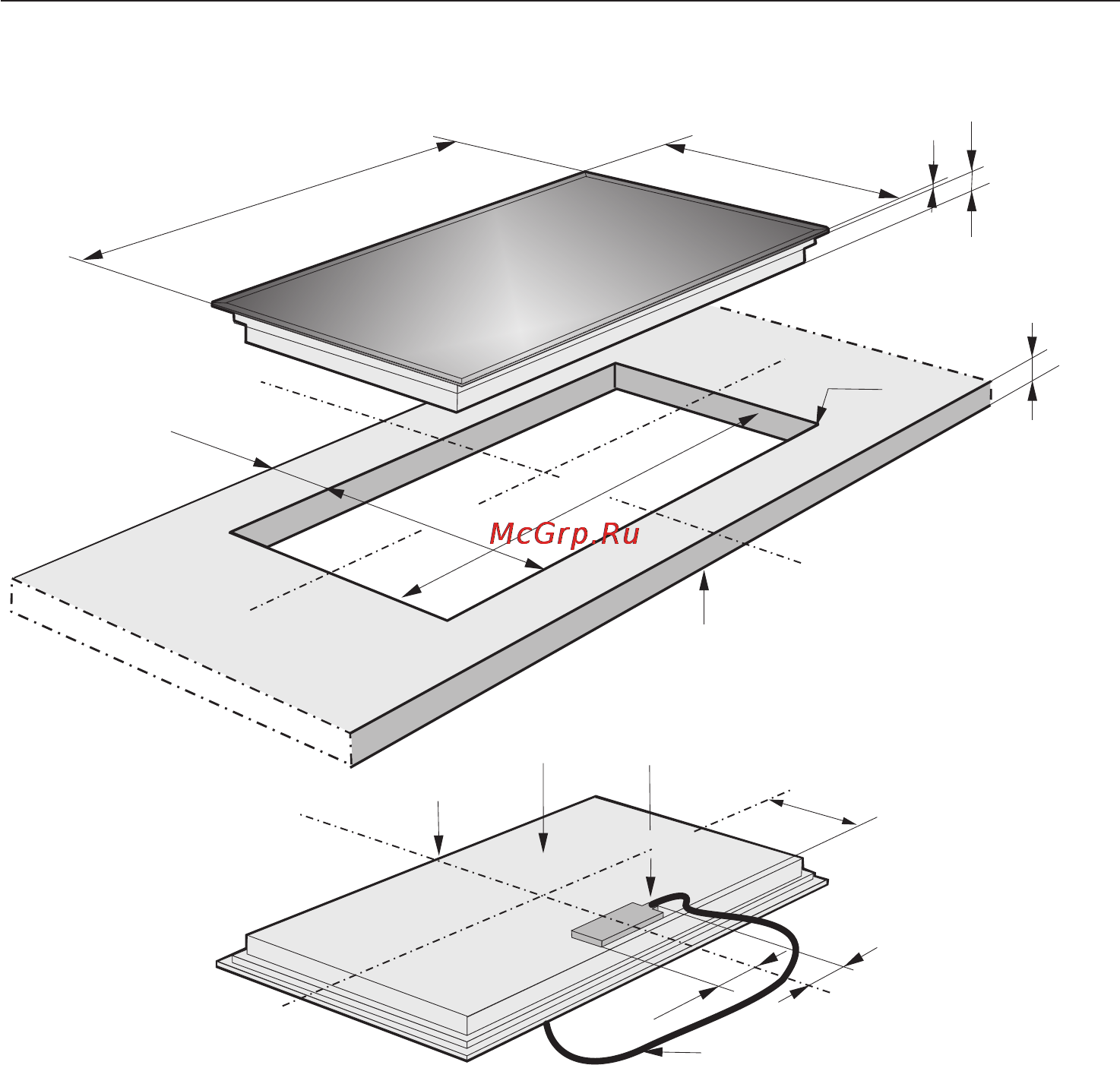 Miele KM5959 [72/88] Варочные панели с рамой скошенным краем