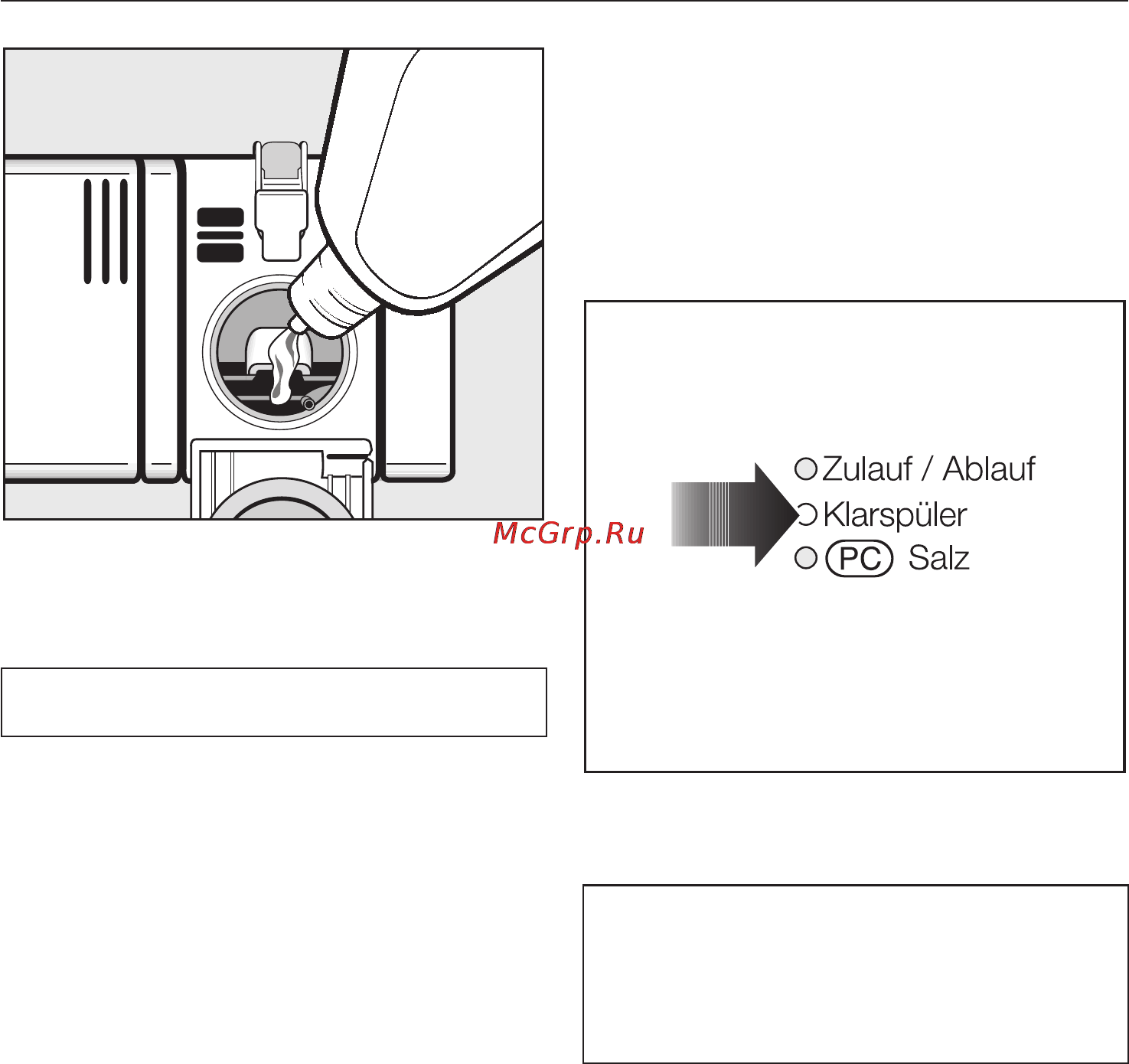 Miele G 1270 SCVi [21/72] Èíäèêàòîð íåäîñòàòêà îïîëàñêèâàòåëÿ 21