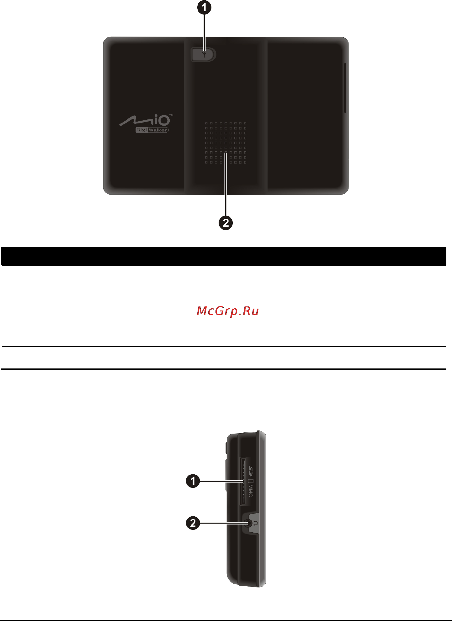 Mio C520 Deluxe [10/101] Задняя панель