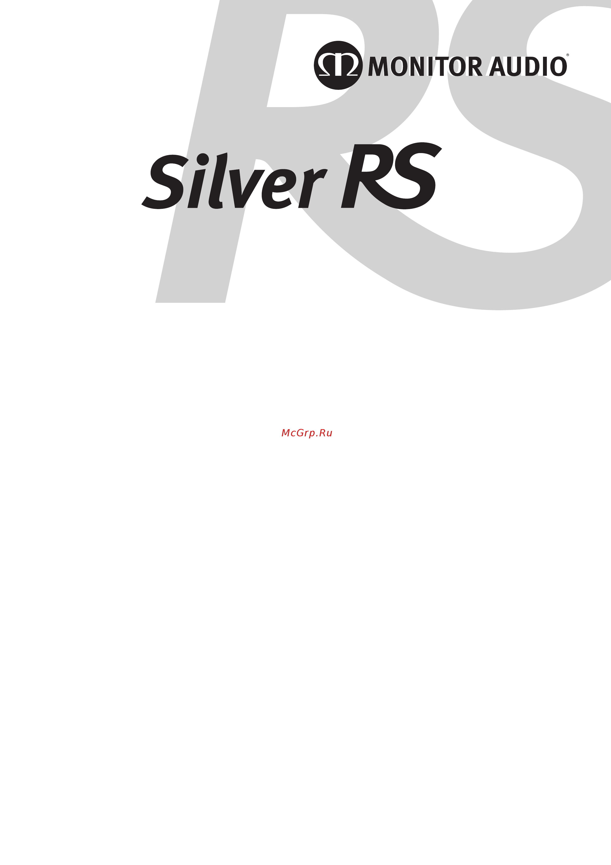 Monitor Audio Silver RS1 B Инструкция по эксплуатации онлайн