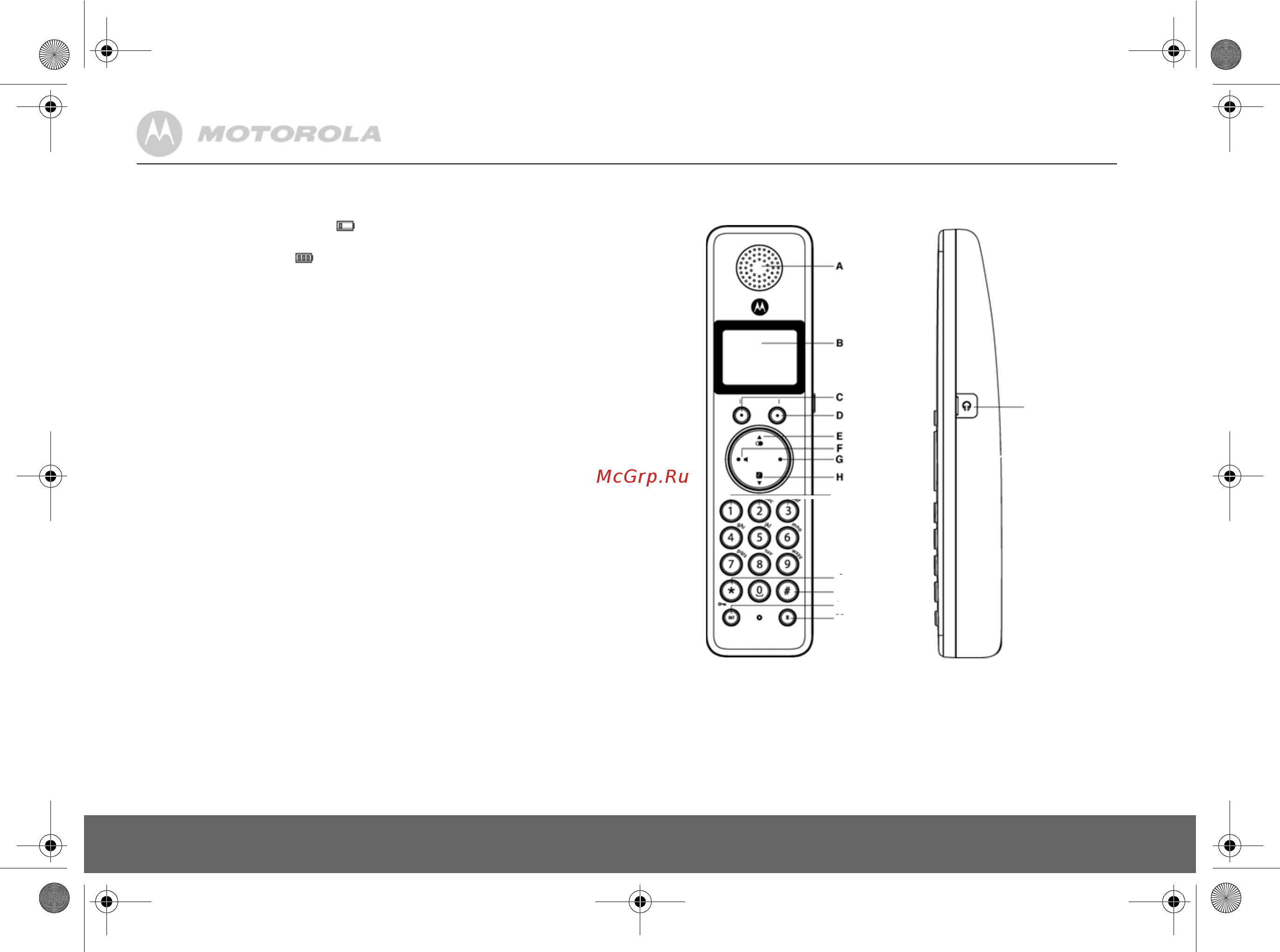 Motorola D811 RU black/silver [6/38] Ознакомление с телефоном