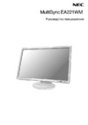 Nec EA221WM BK/BK Инструкция по эксплуатации