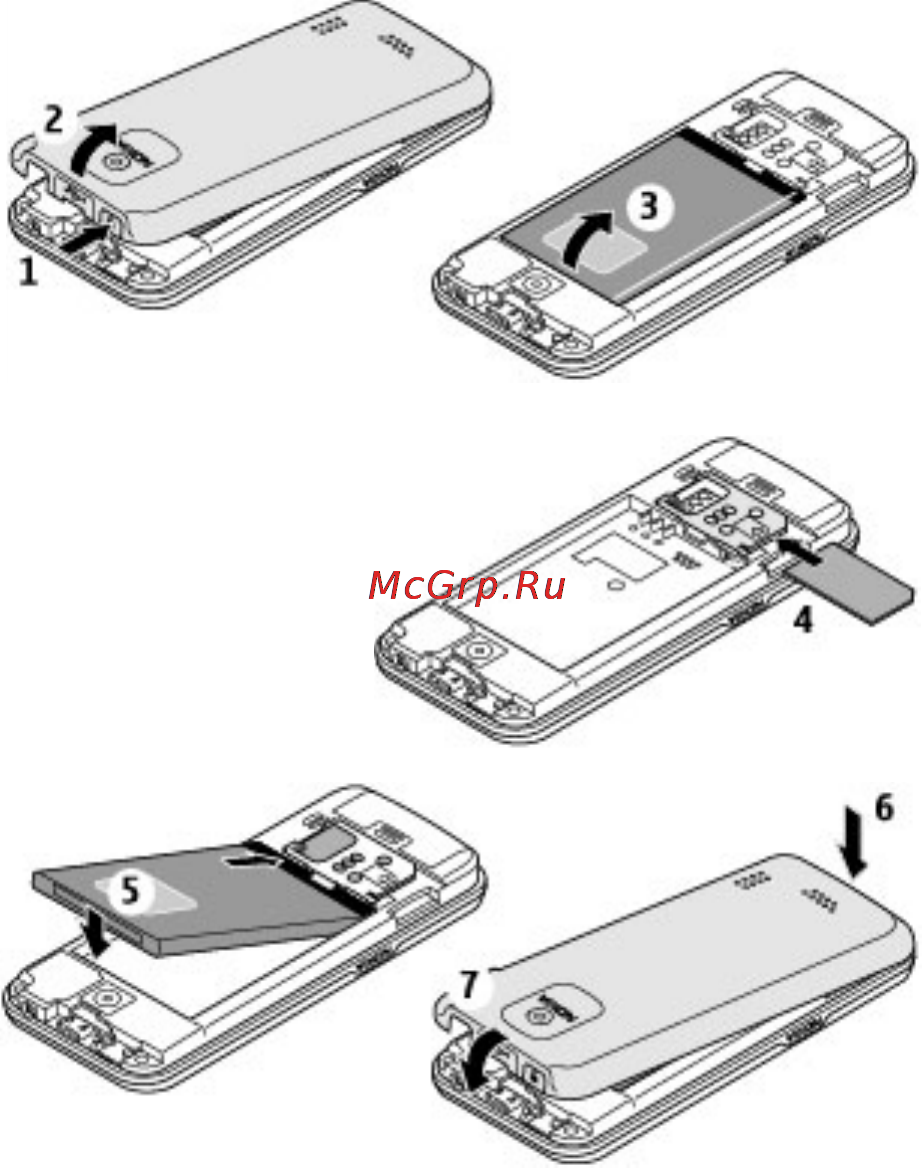 Nokia 7210sn blue [13/61] Установка карты microsd
