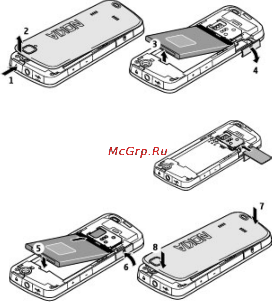 Nokia 5220 [13/64] Установка карты microsd