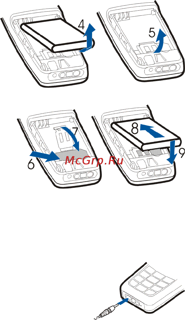 Nokia 1110 blue [16/70] Зарядка аккумулятора