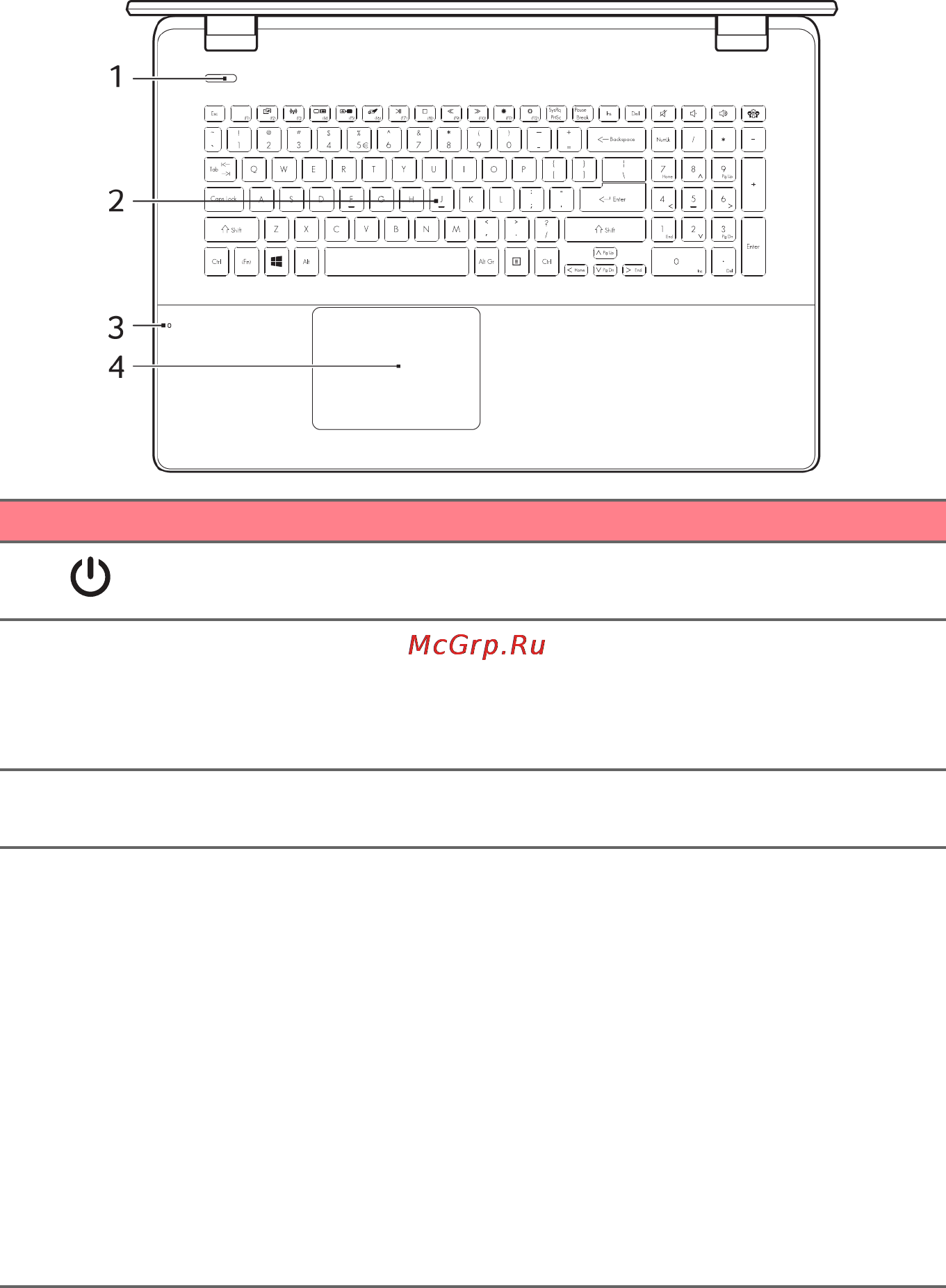 Packard Bell EasyNote ENLG71BM-P2YX [10/92] Вид сверху клавиатура