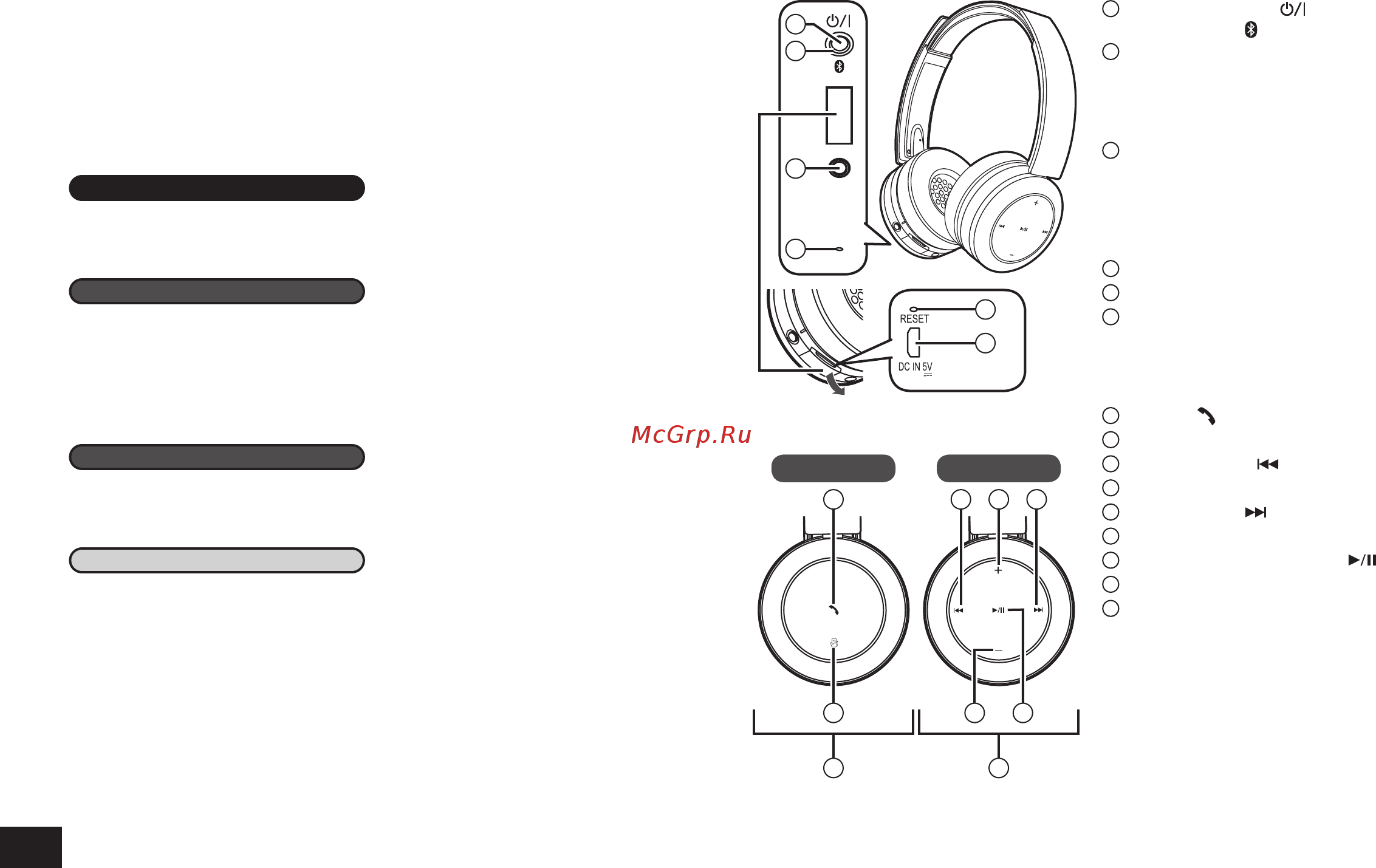 Panasonic RP-BTD10E с микрофоном [2/10] Содержание