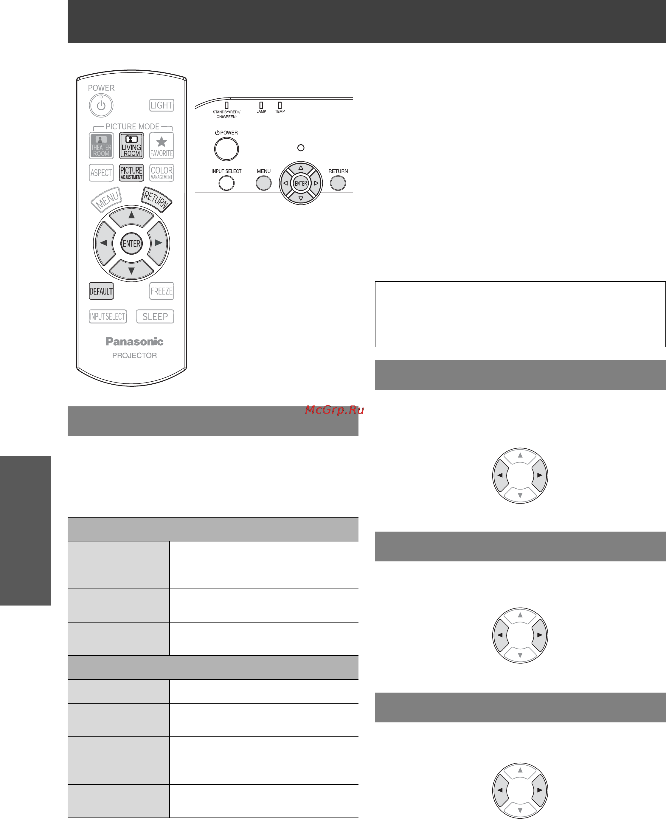 Panasonic PT-AX100E [28/52] Меню изображение