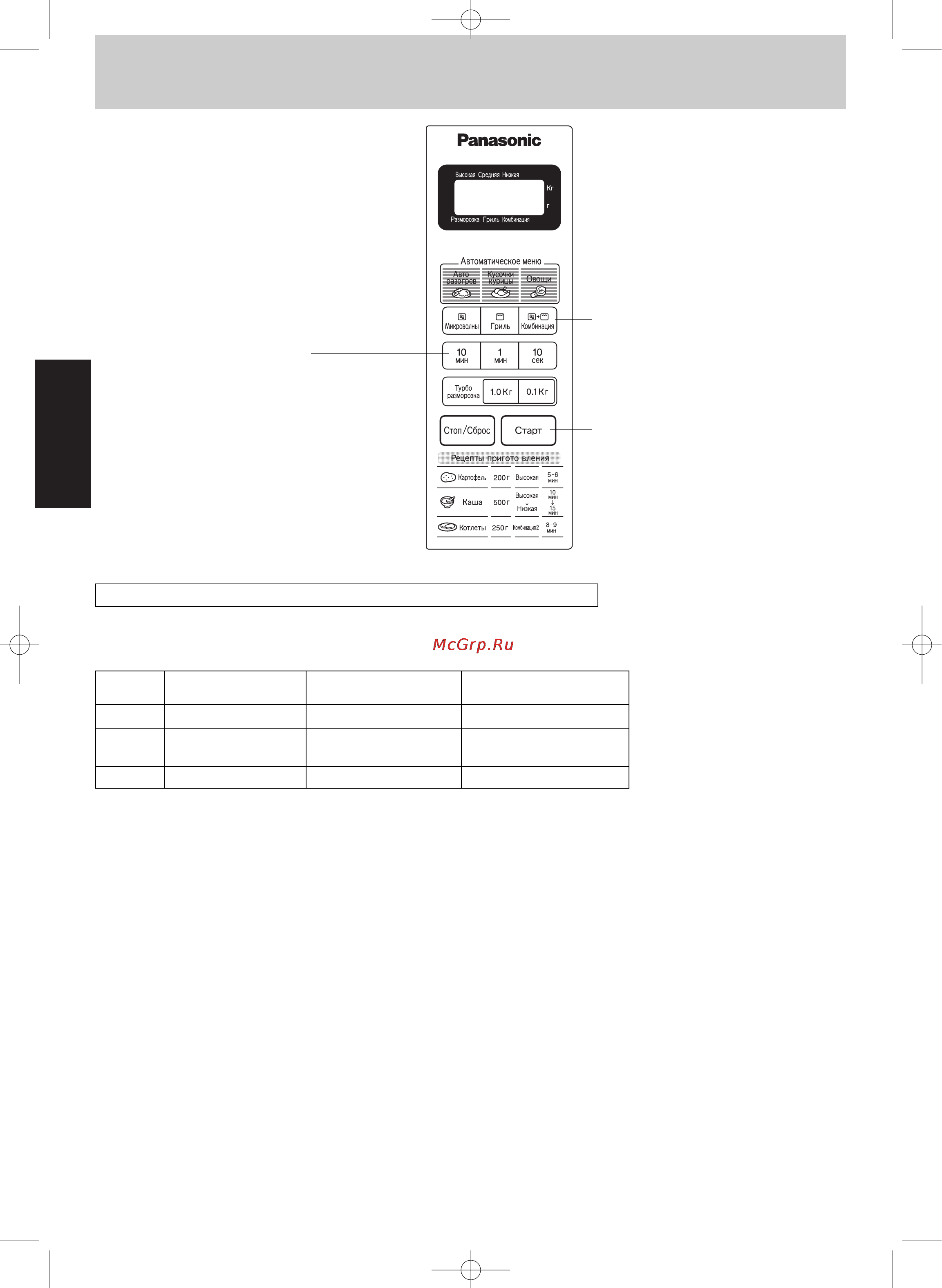 Panasonic NN-GT 337 WZTE [9/37] Установите время приготовления