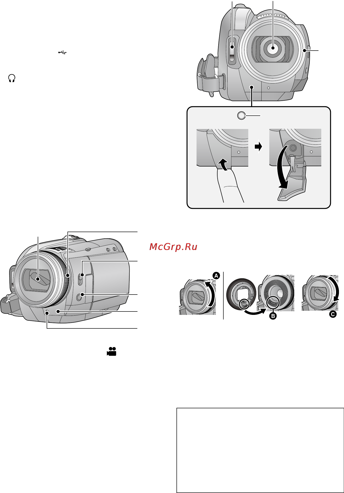 Panasonic HDC-HS100EEK Black [12/144] Выберите гнездо av в меню при использовании наушников l 26