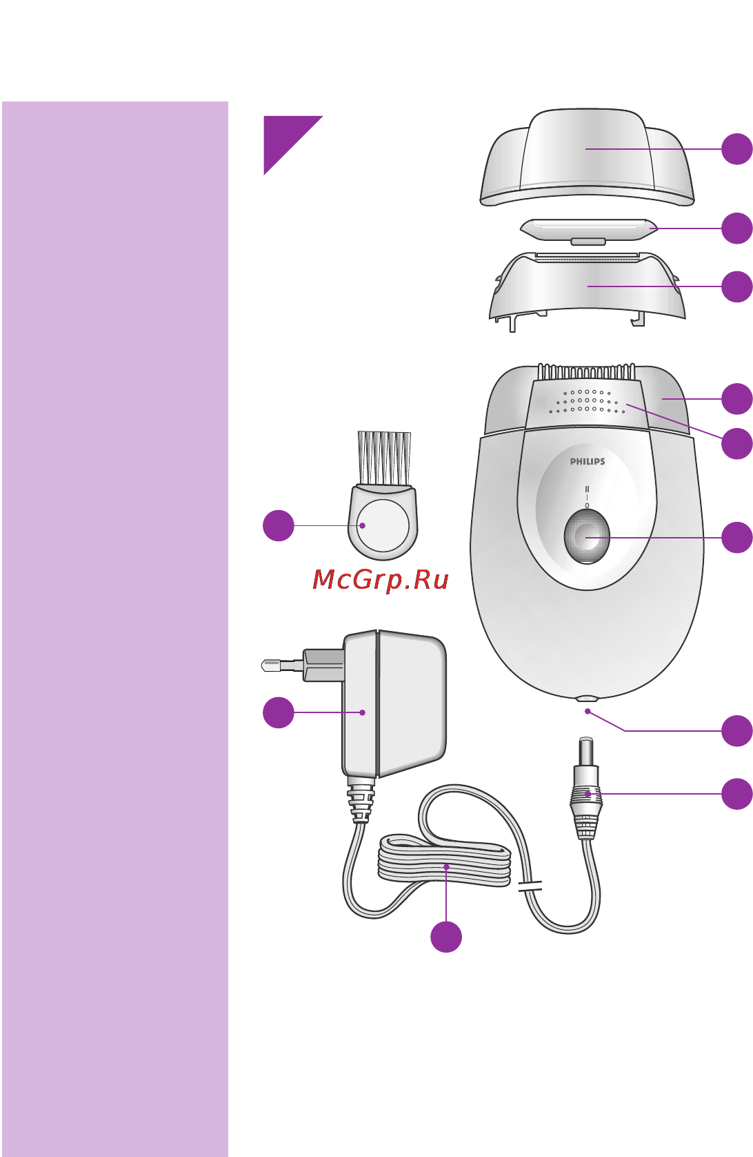 Philips HP 6445 Инструкция по эксплуатации онлайн [3/14] 137720
