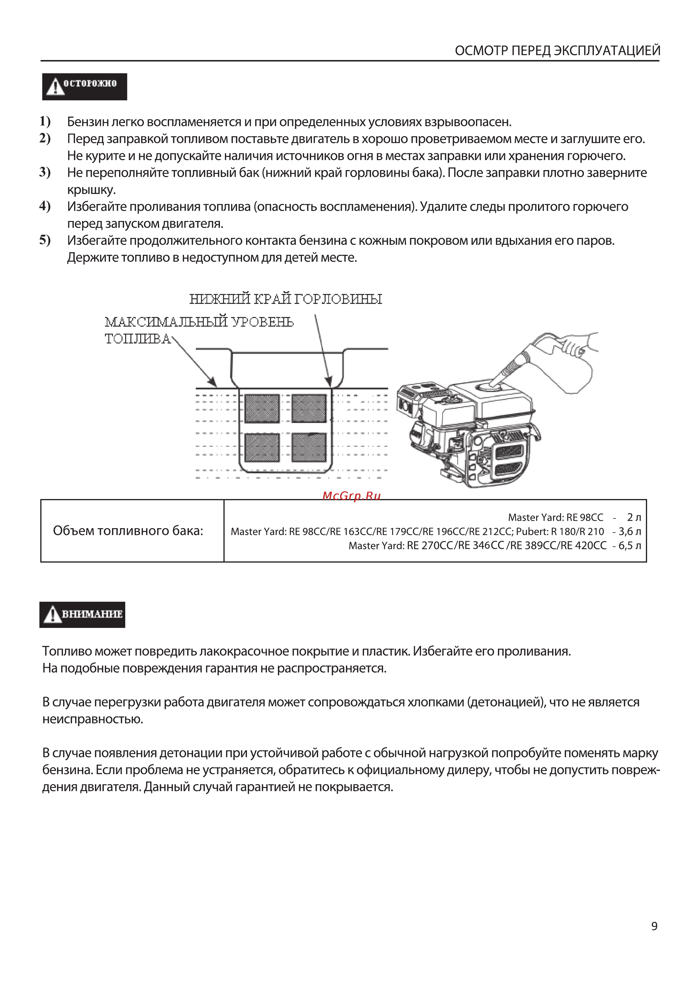 MasterYard ECO MAX 70R C2 Инструкция двигателя онлайн [9/28] 137991