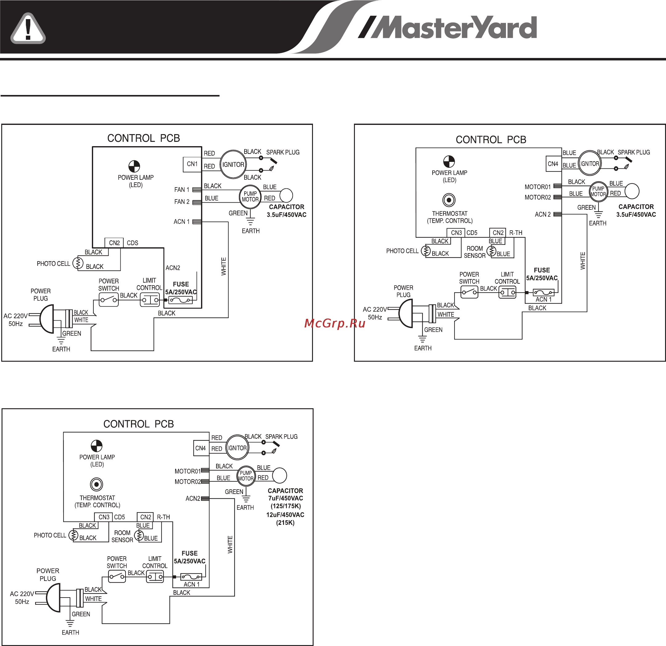 MasterYard MH 21D [14/16] Схемы электрооборудования