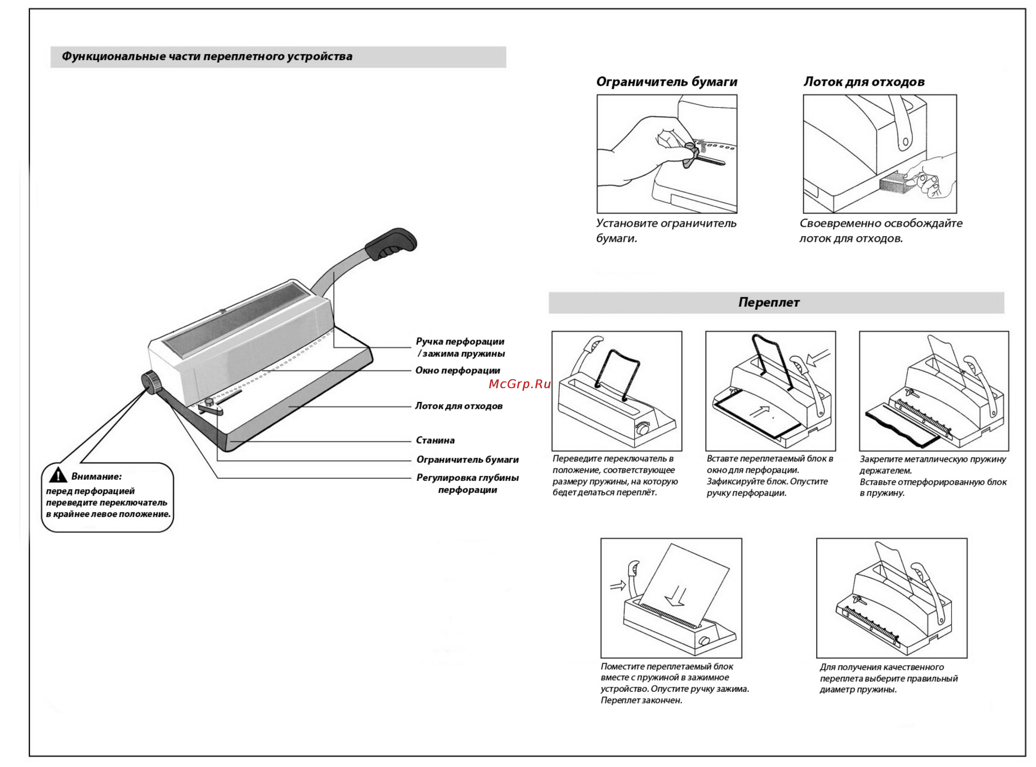 Office Kit B3412 [2/2] Функциональные части переплетного устройства