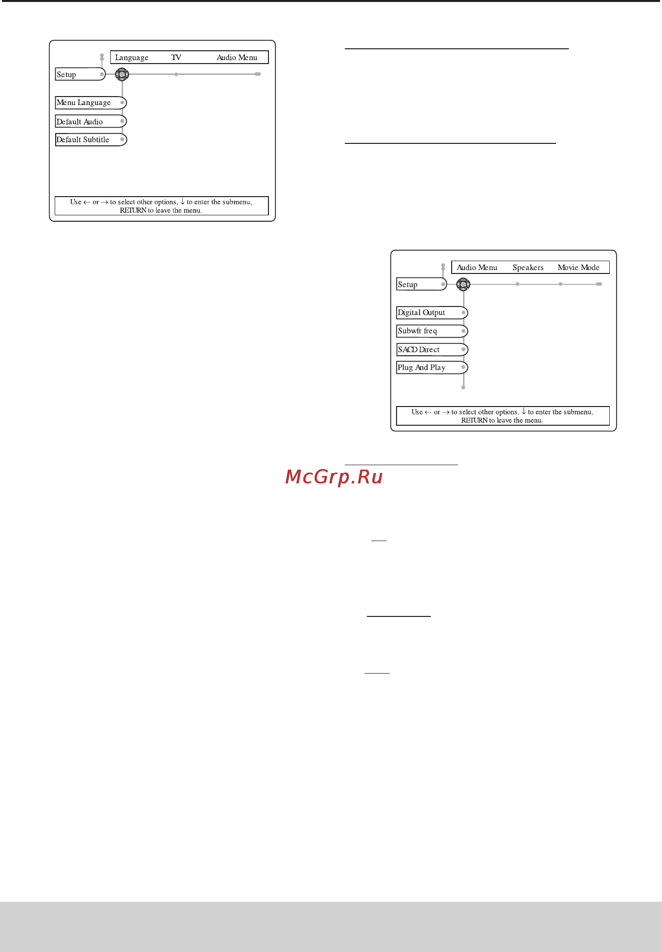 Philips DVP 9000S/00 [34/41] Пункты меню dvd