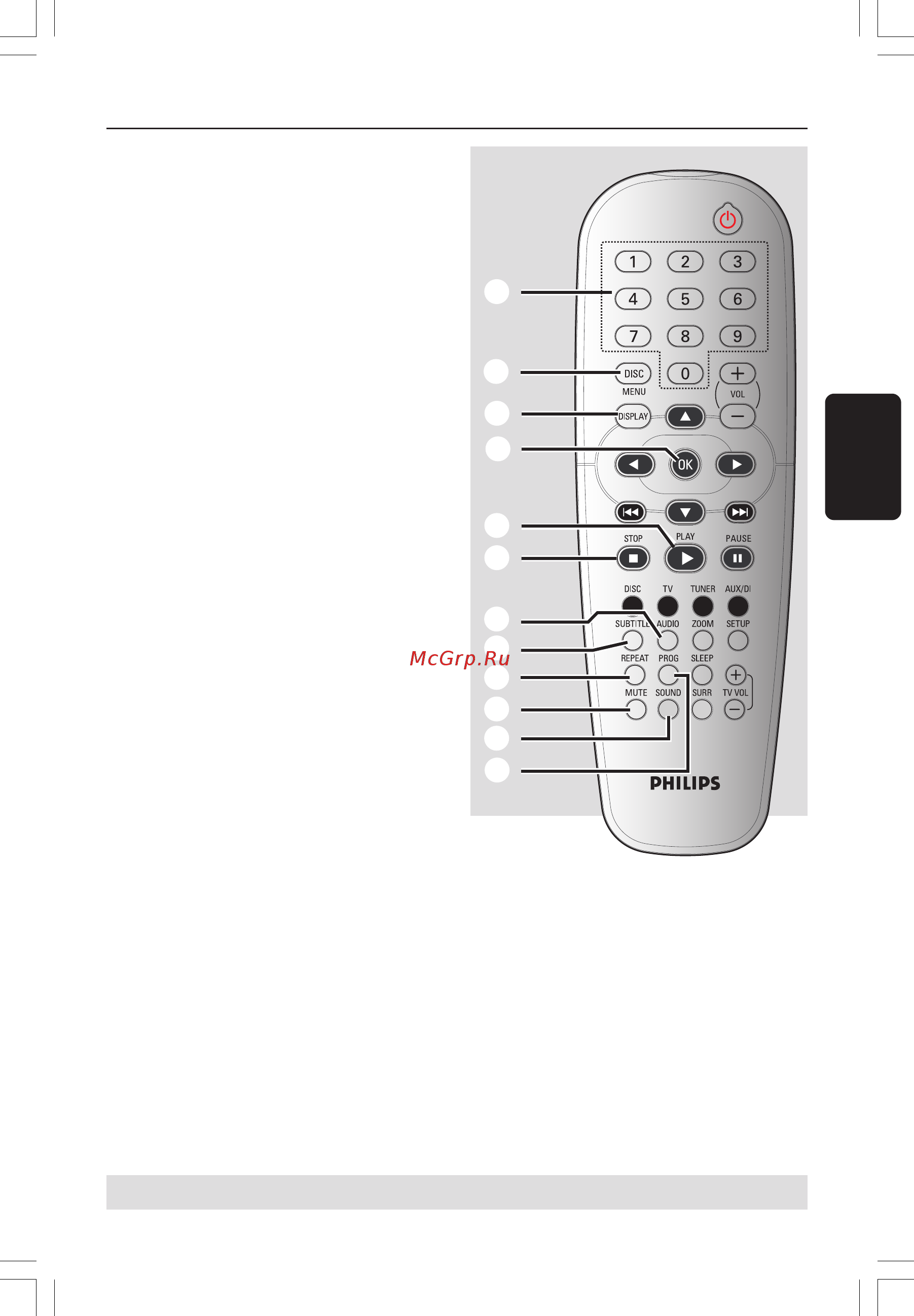 Philips HTS 3500S/51 [12/44] Пульте ду