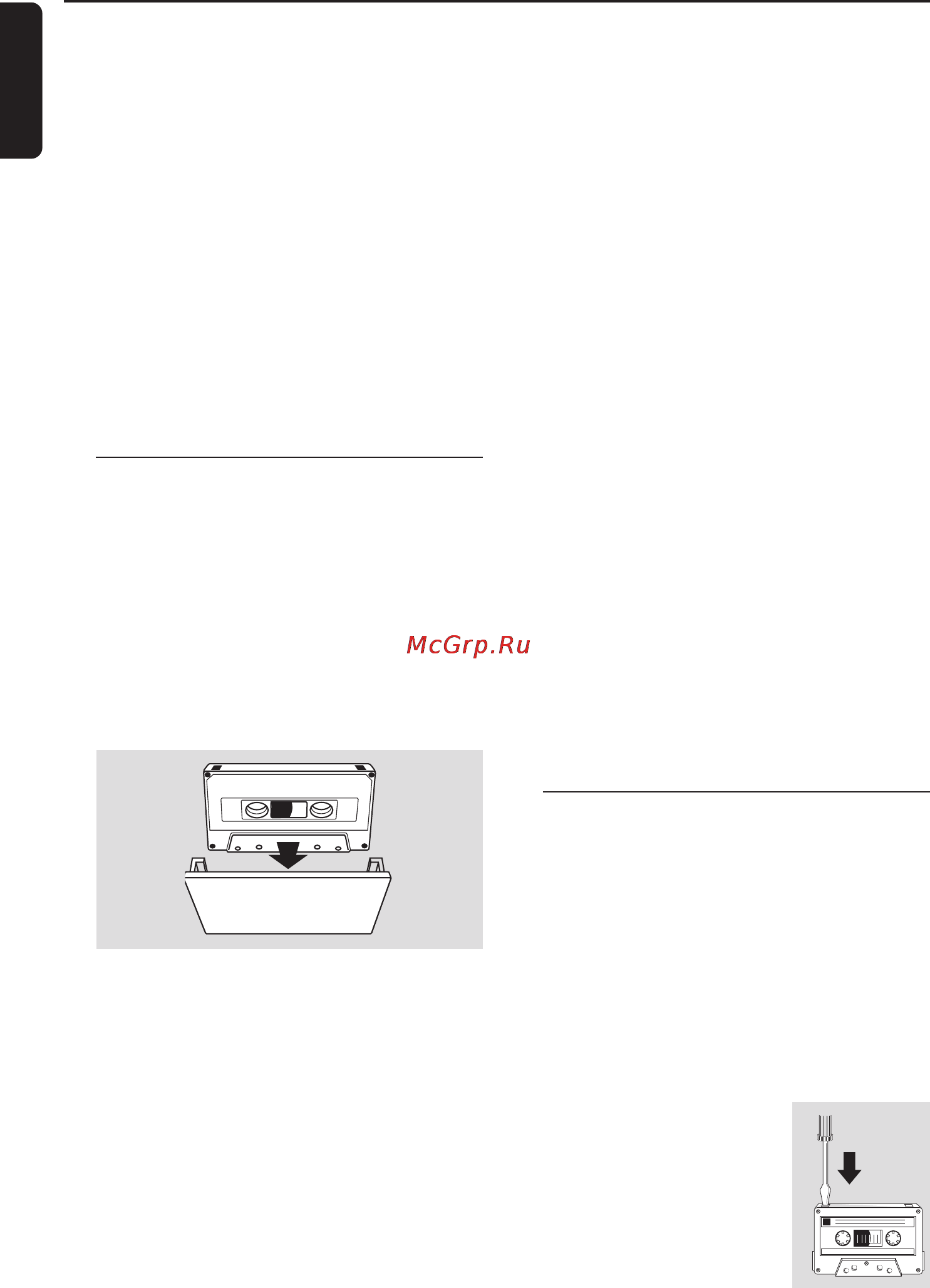 Philips MC-M8/22 [20/26] Работа магнитофона запись