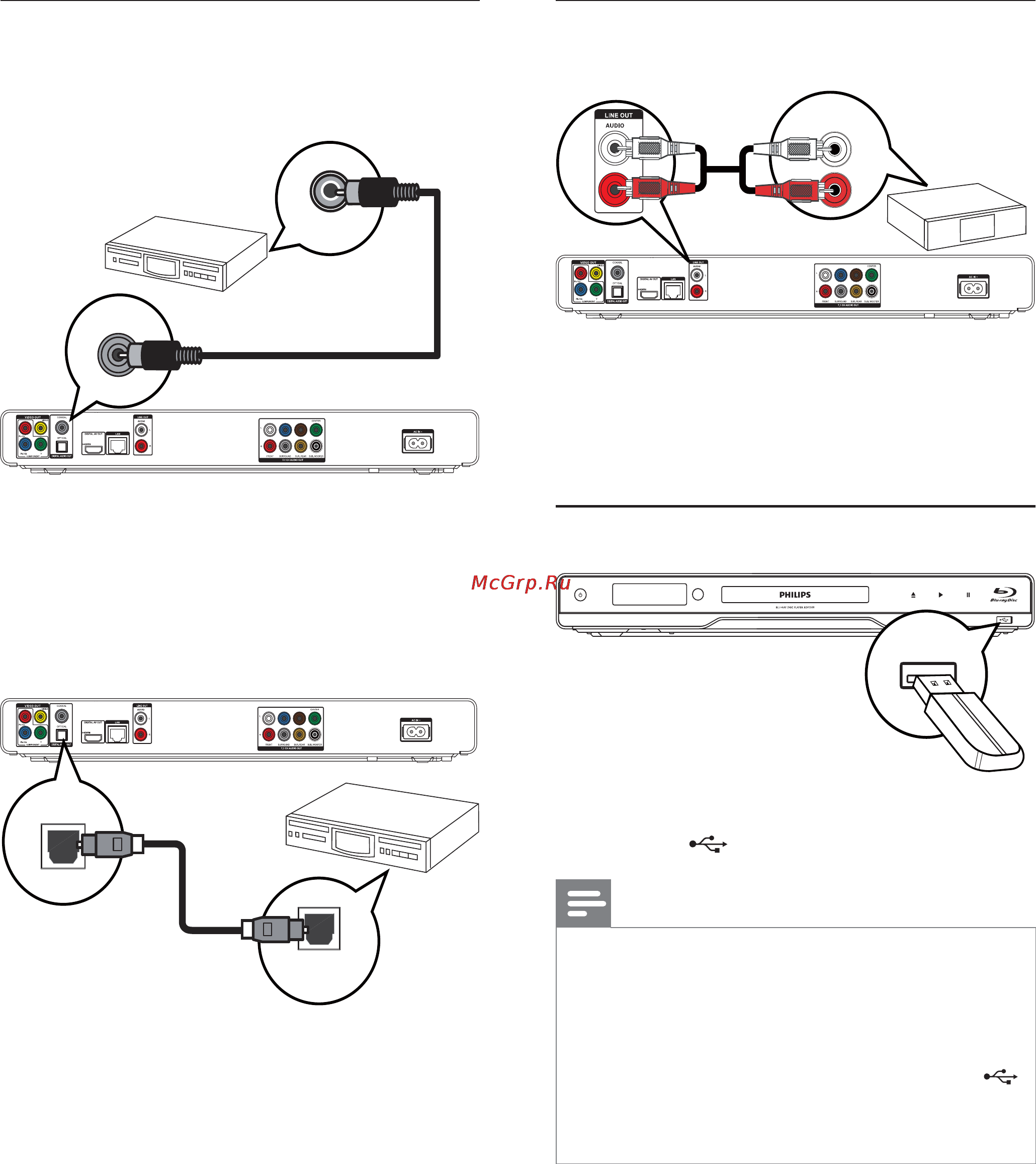 Philips BDP7500SL/51 [11/34] Подключение устройства usb