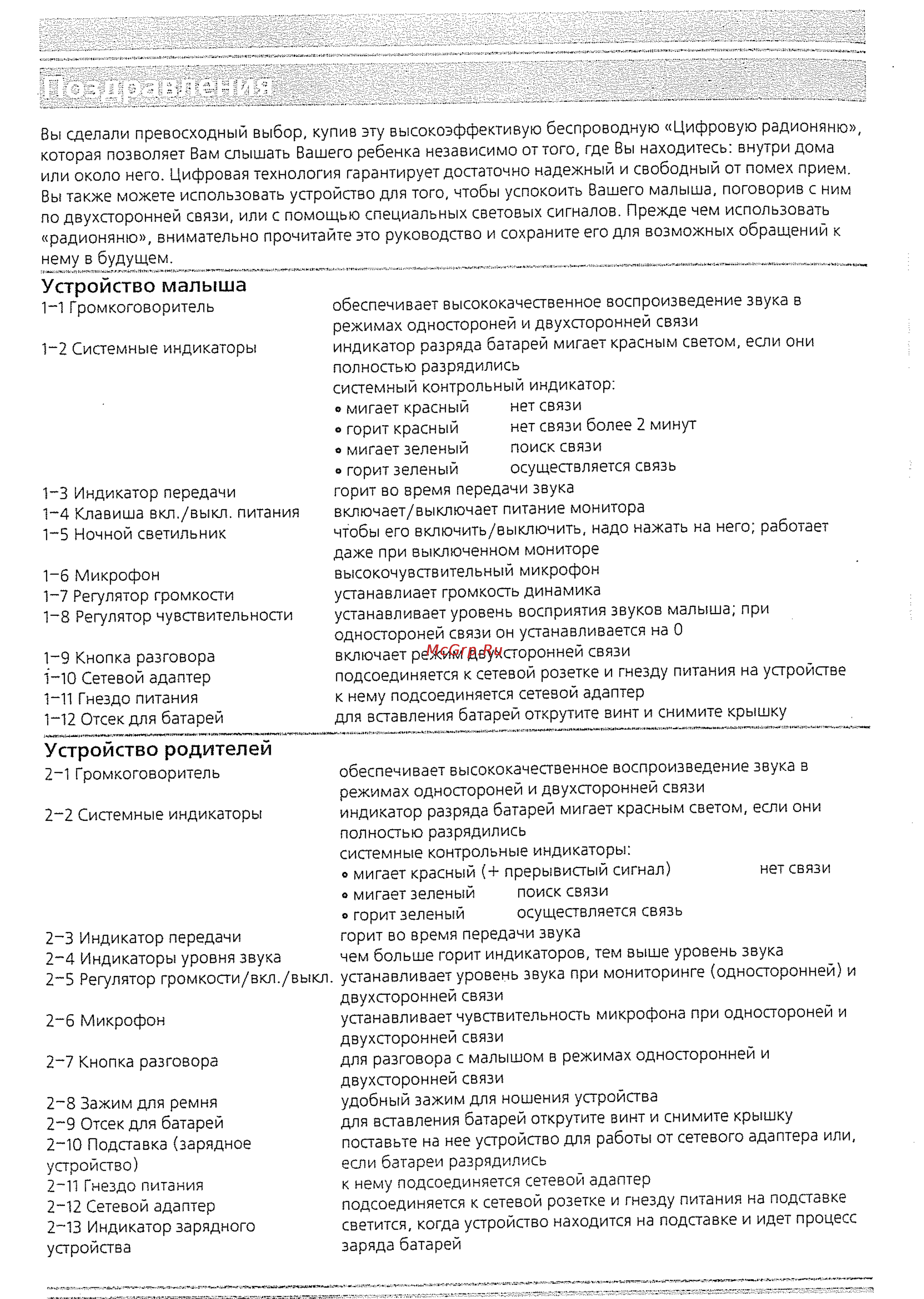 Philips SC 477 [2/8] Устройство малыша