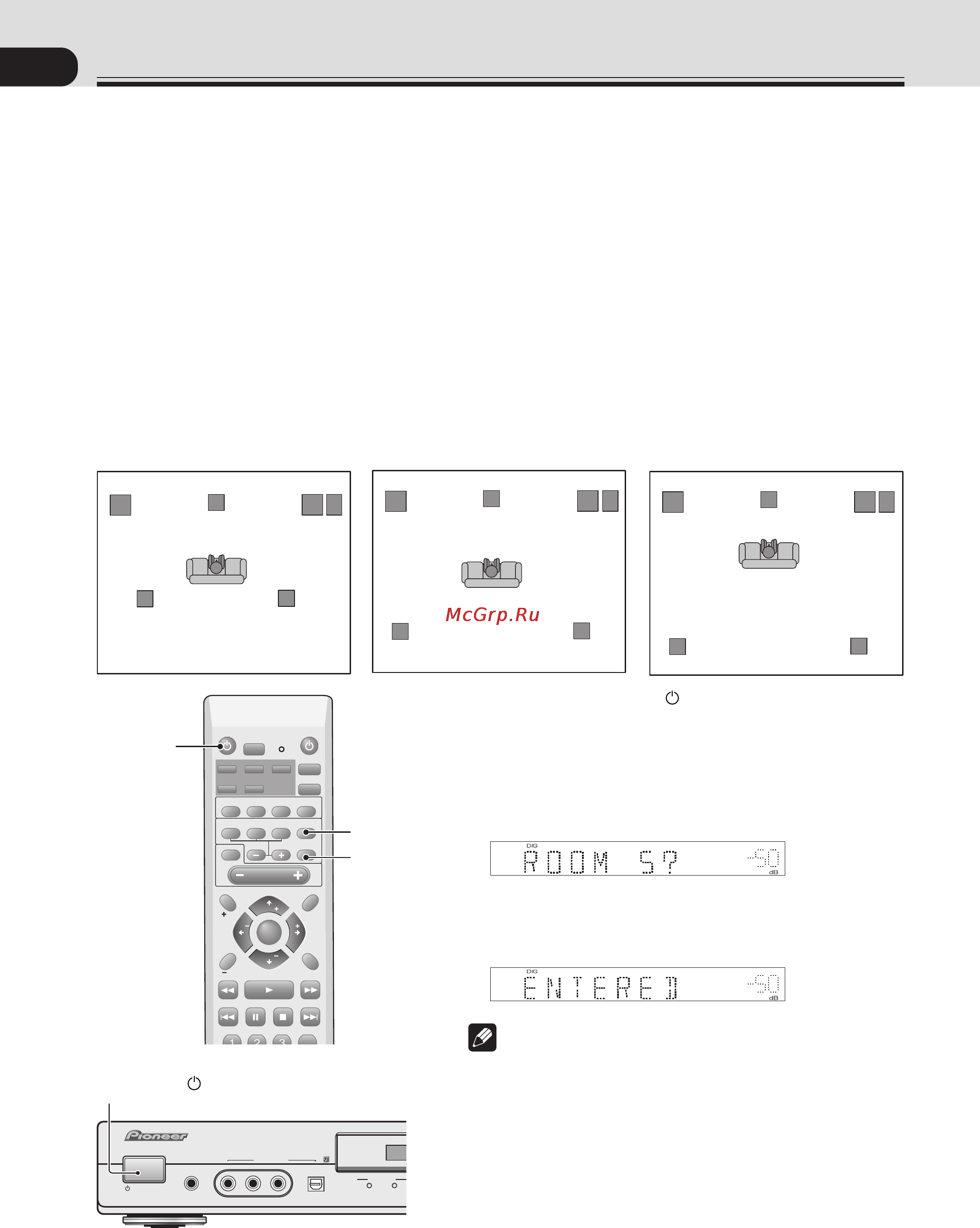 Pioneer VSX-C100 K [26/60] Комнатная установка