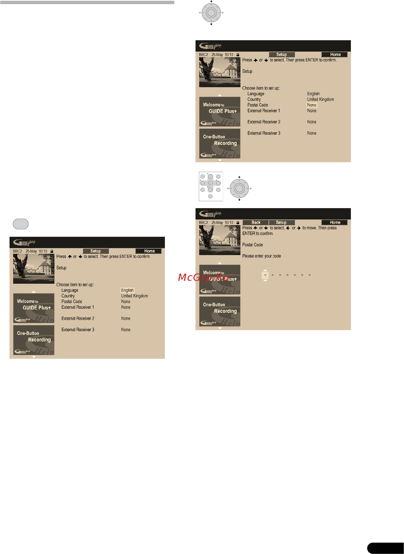 Pioneer RCS-LX60 D [59/164] Настройка системы guide plus