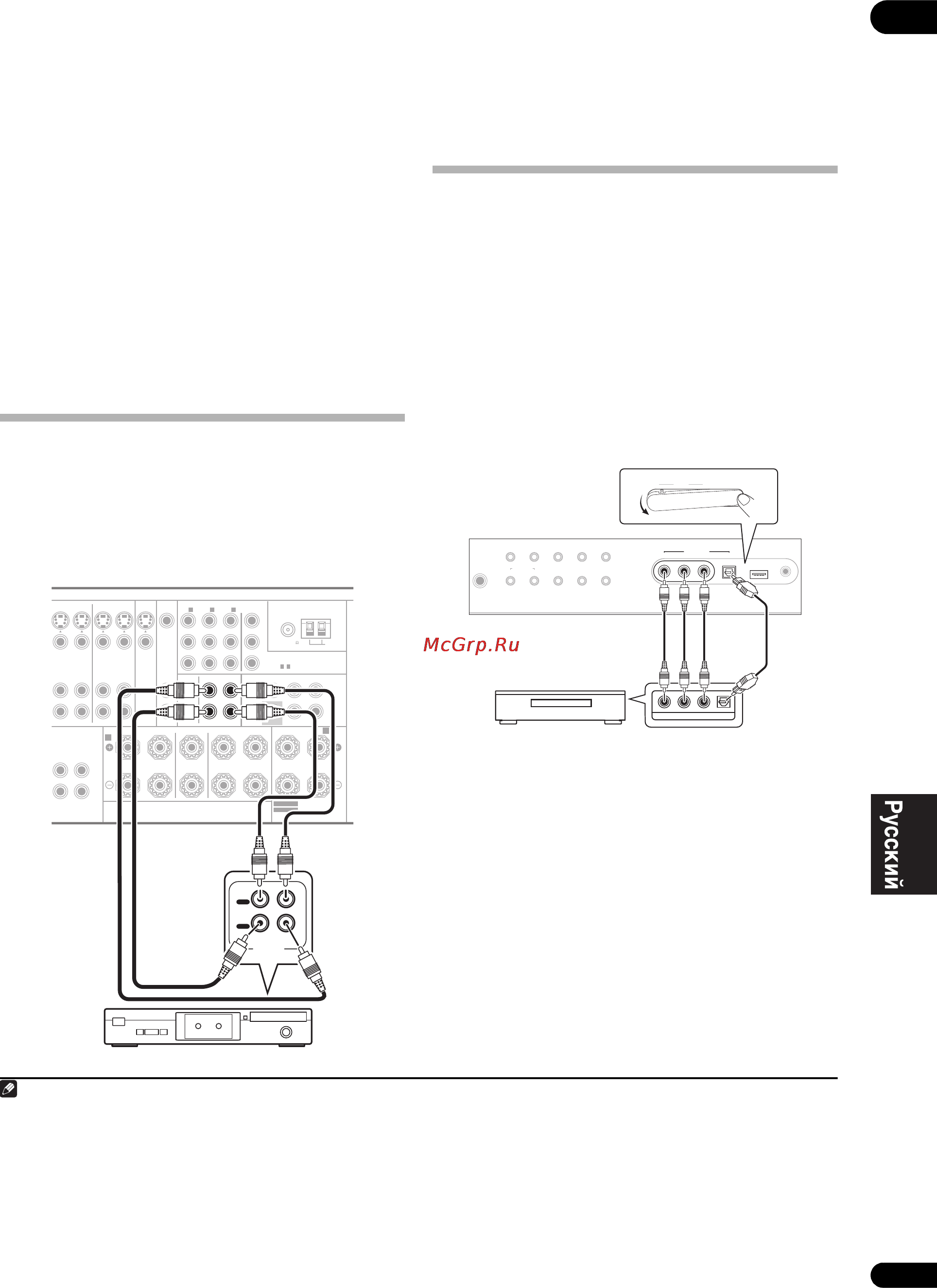 Pioneer VSX-1018AH-S [19/96] Подключение аналоговых аудиоисточников