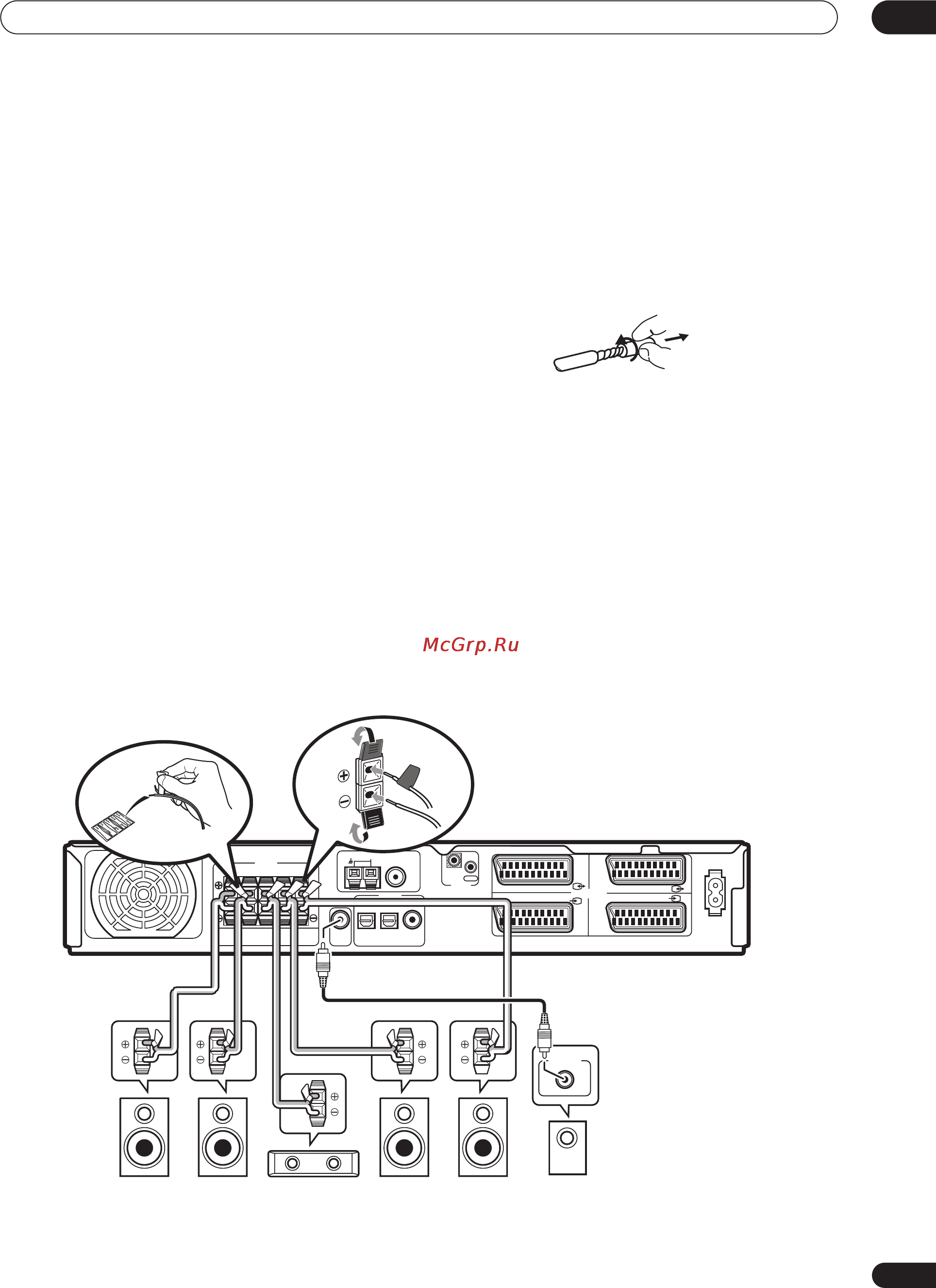 Pioneer VSX-C301 S [5/44] Подсоединение динамиков